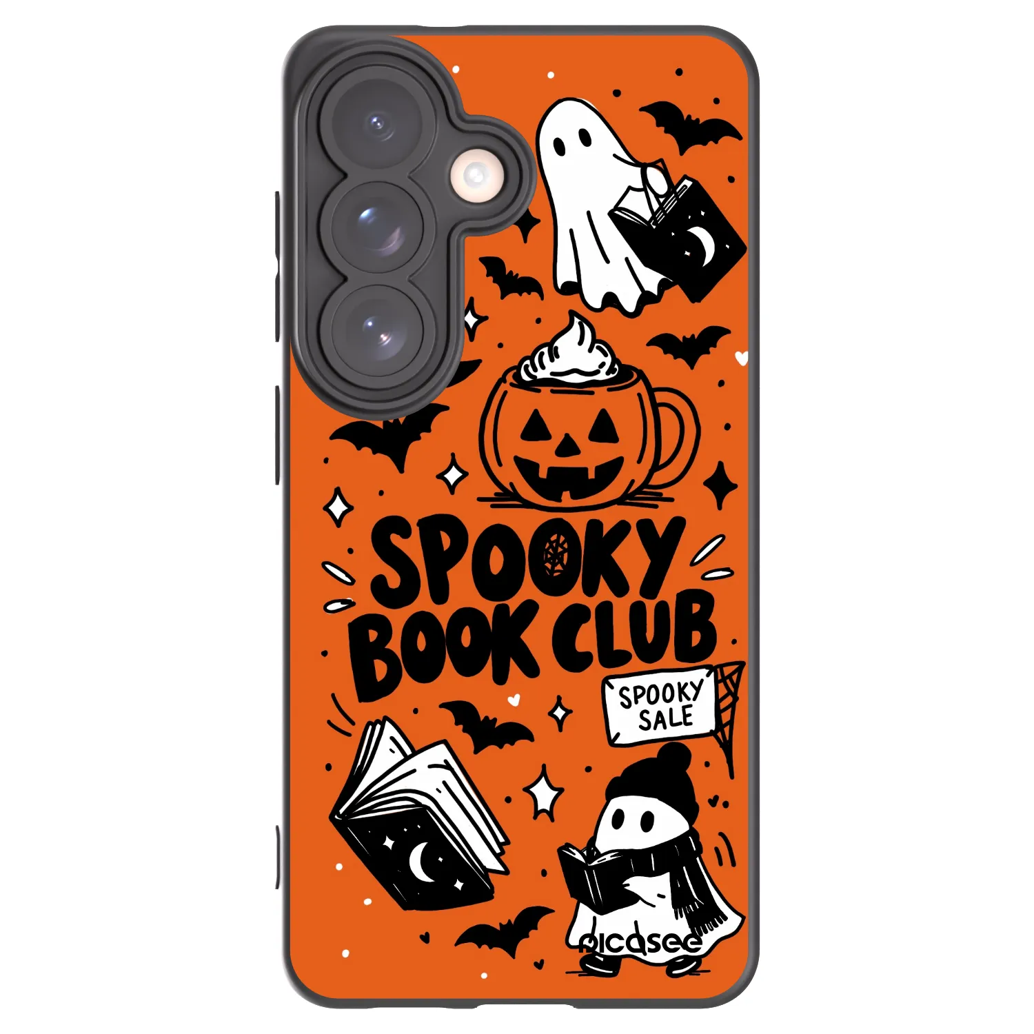 Picasee crna silikonska maskica za Samsung Galaxy S26 - Spooky book club