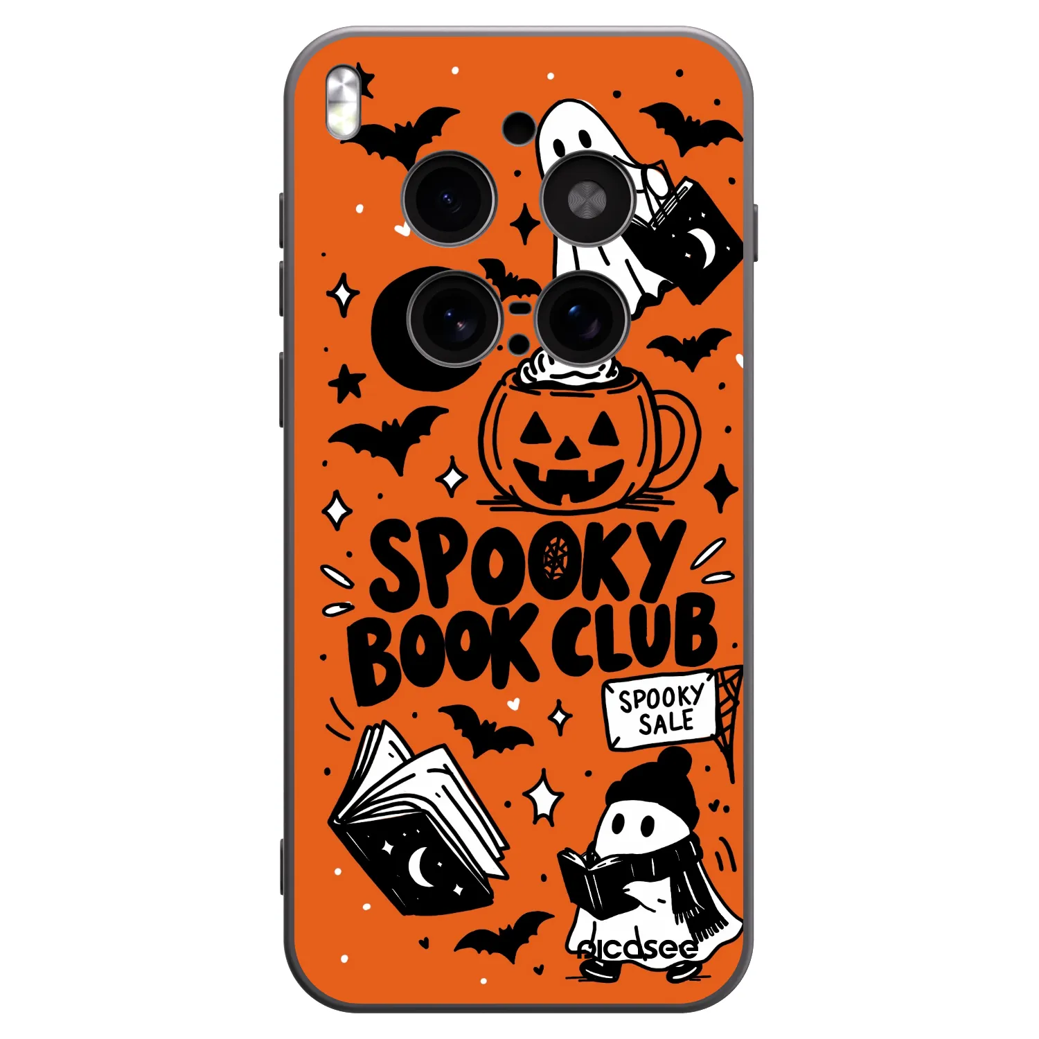 Picasee crna silikonska maskica za Vivo X300 Pro - Spooky book club