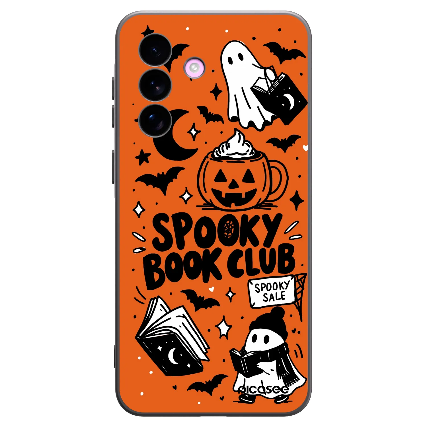 Picasee crna silikonska maskica za Samsung Galaxy A57 5G - Spooky book club