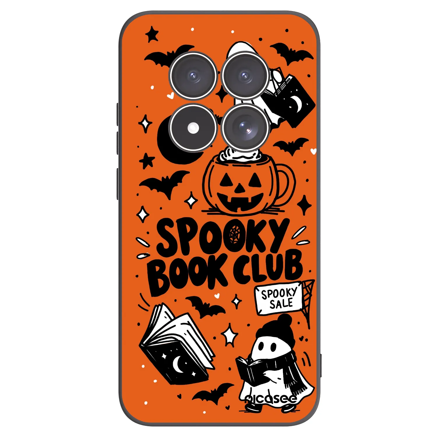 Picasee crna silikonska maskica za Xiaomi Redmi Note 15 Pro 5G - Spooky book club