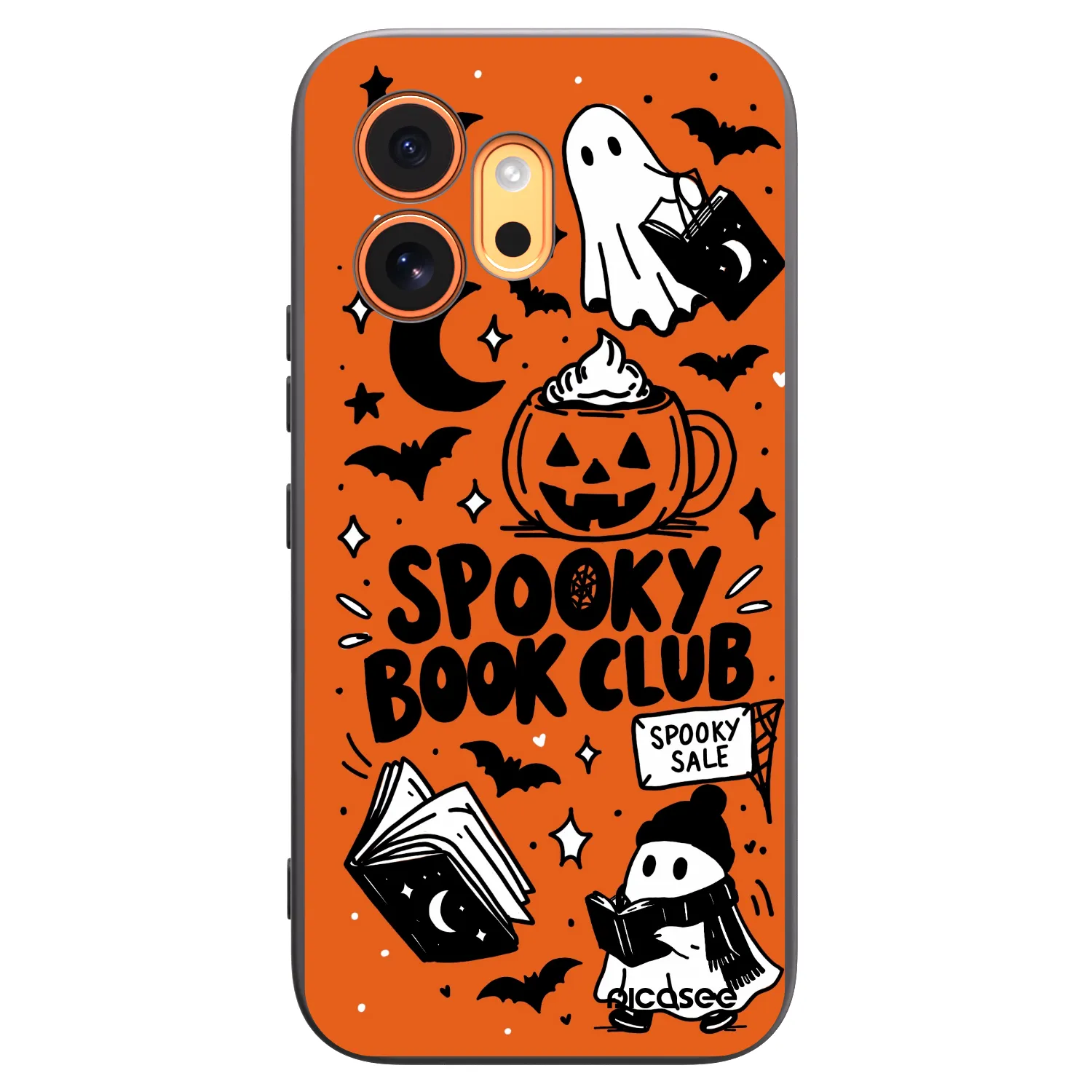Picasee crna silikonska maskica za Honor 600 - Spooky book club