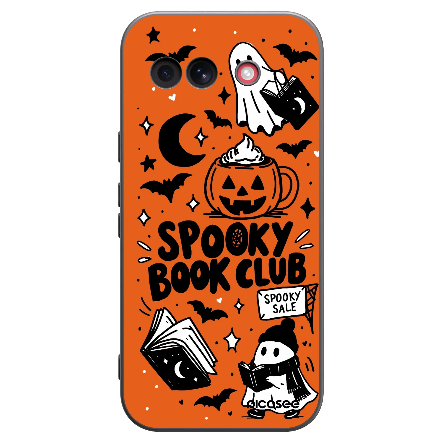 Picasee crna silikonska maskica za Google Pixel 10a - Spooky book club