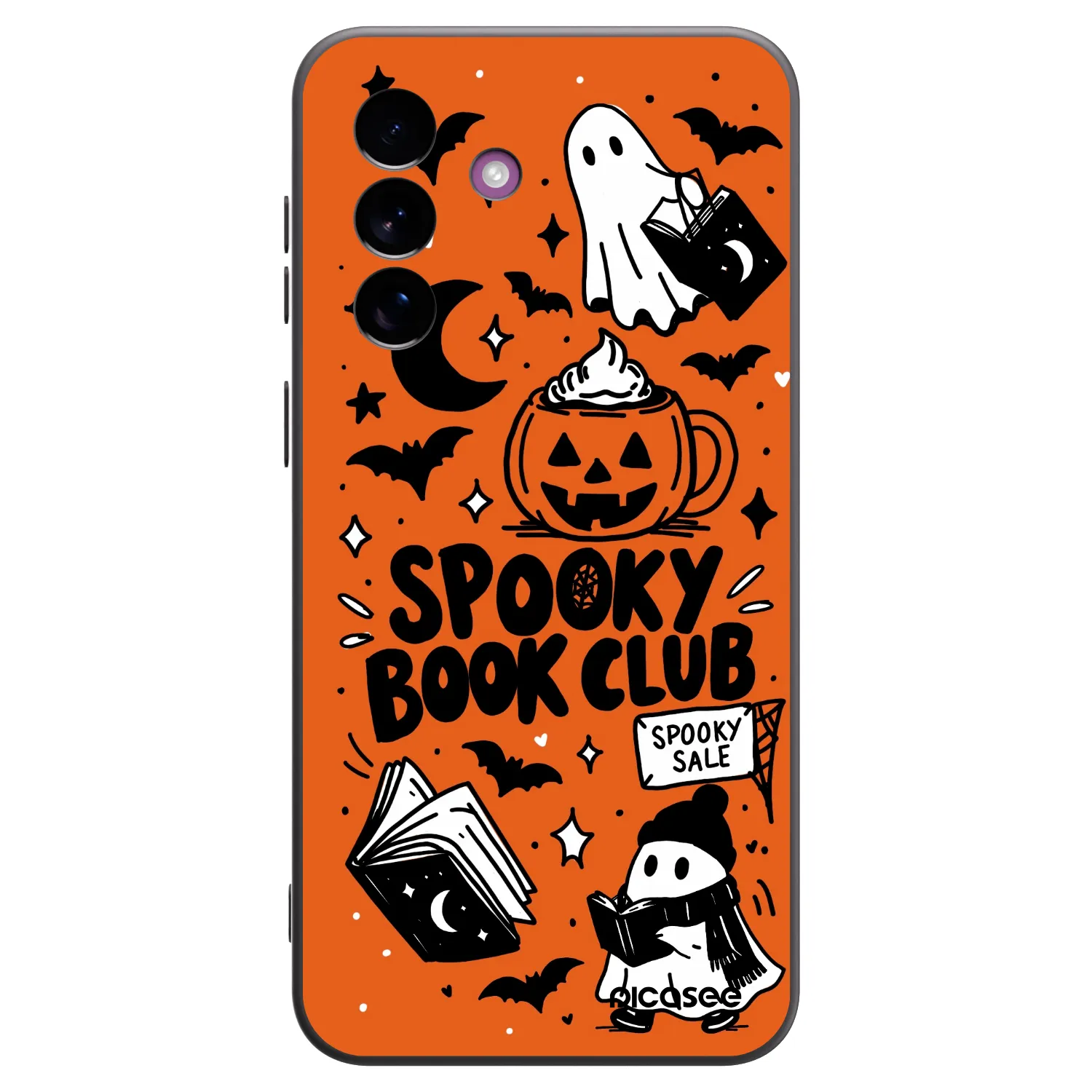 Picasee crna silikonska maskica za Samsung Galaxy A37 - Spooky book club