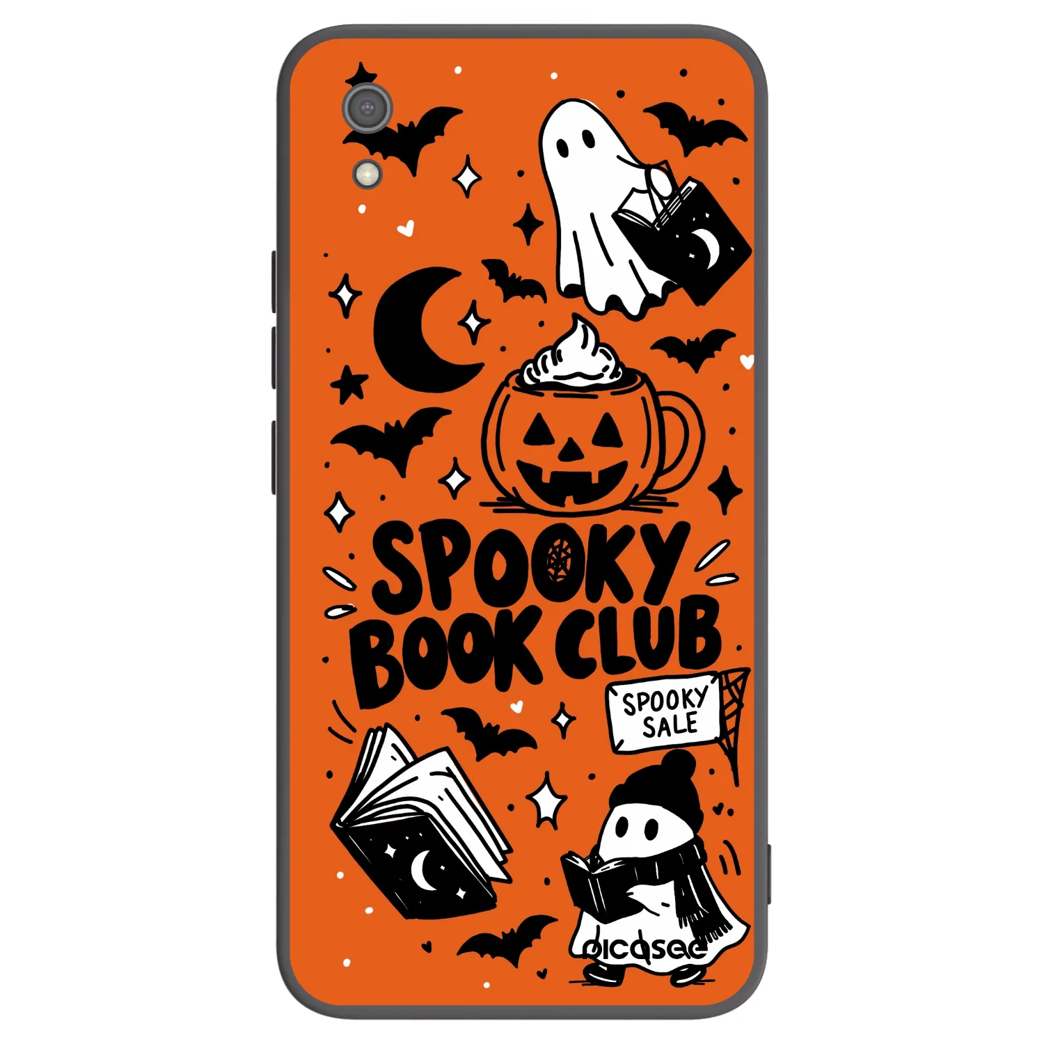 Picasee crna silikonska maskica za Xiaomi Redmi 7A - Spooky book club