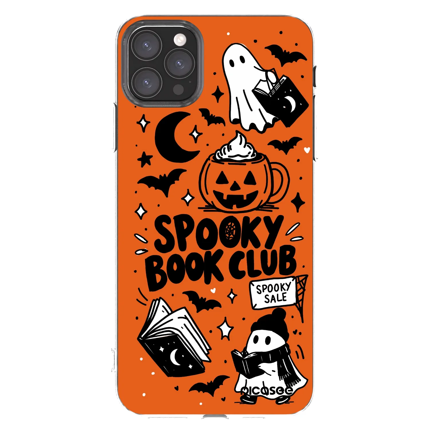 Picasee silikonska prozirna maskica za Apple iPhone 11 Pro Max - Spooky book club