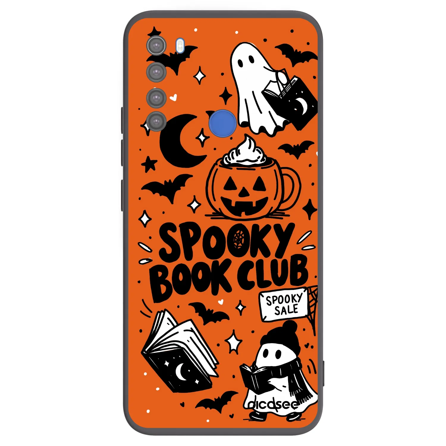 Picasee crna silikonska maskica za Xiaomi Redmi Note 8T - Spooky book club
