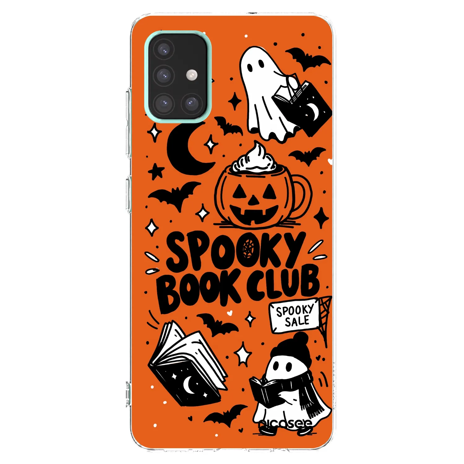 Picasee silikonska prozirna maskica za Samsung Galaxy A51 A515F - Spooky book club