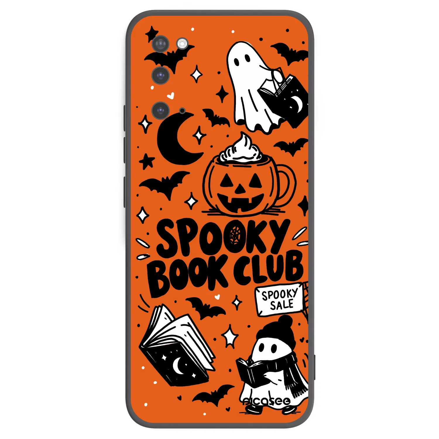 Picasee crna silikonska maskica za Samsung Galaxy S20 G980F - Spooky book club