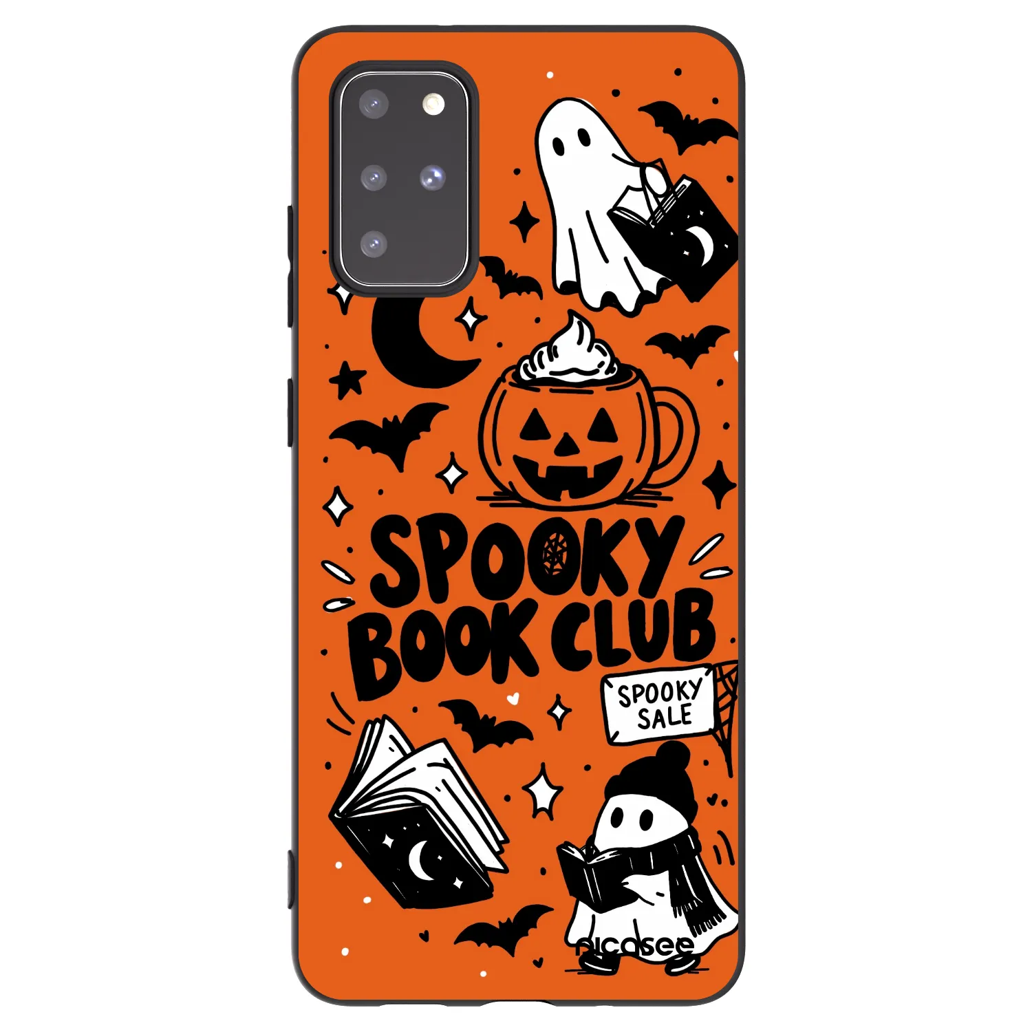Picasee crna silikonska maskica za Samsung Galaxy S20+ G985F - Spooky book club