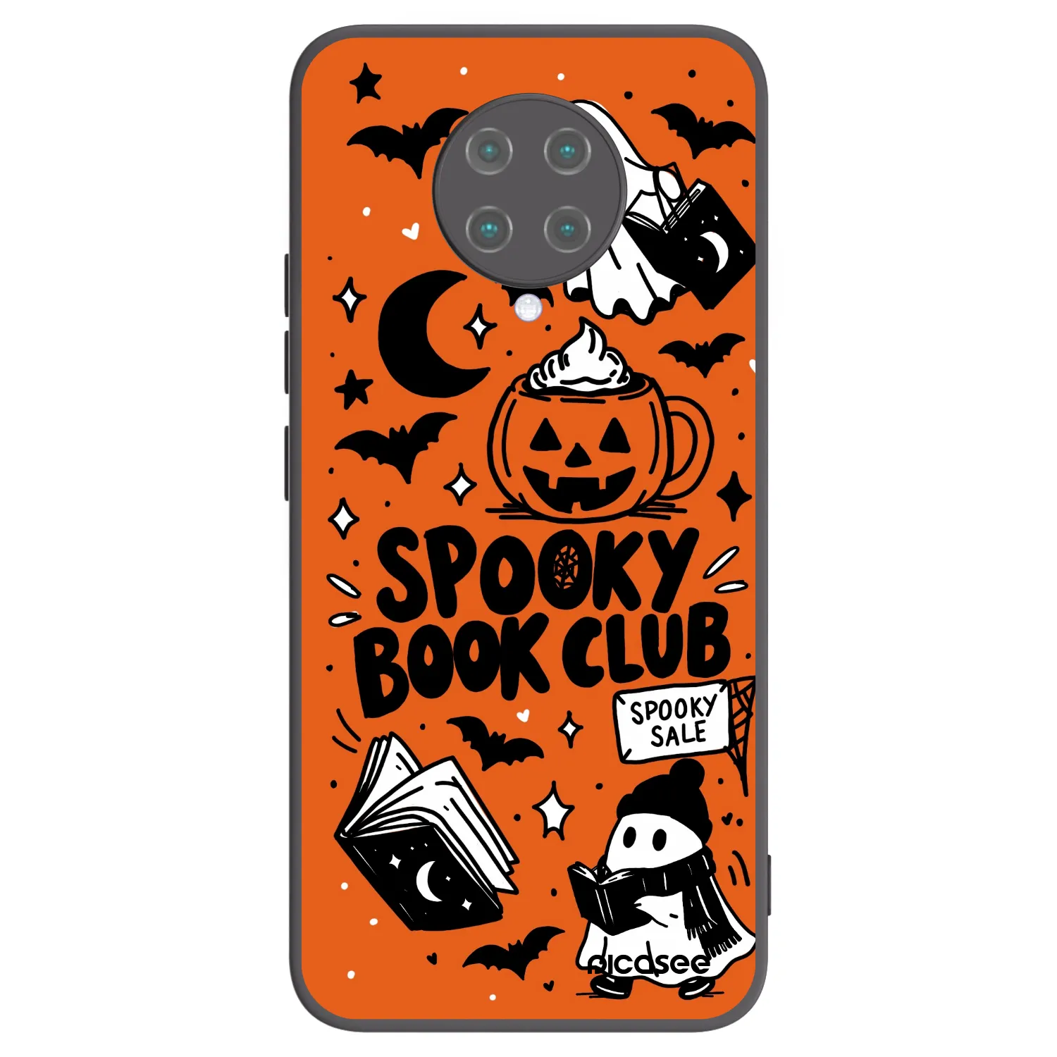 Picasee crna silikonska maskica za Xiaomi Poco F2 Pro - Spooky book club