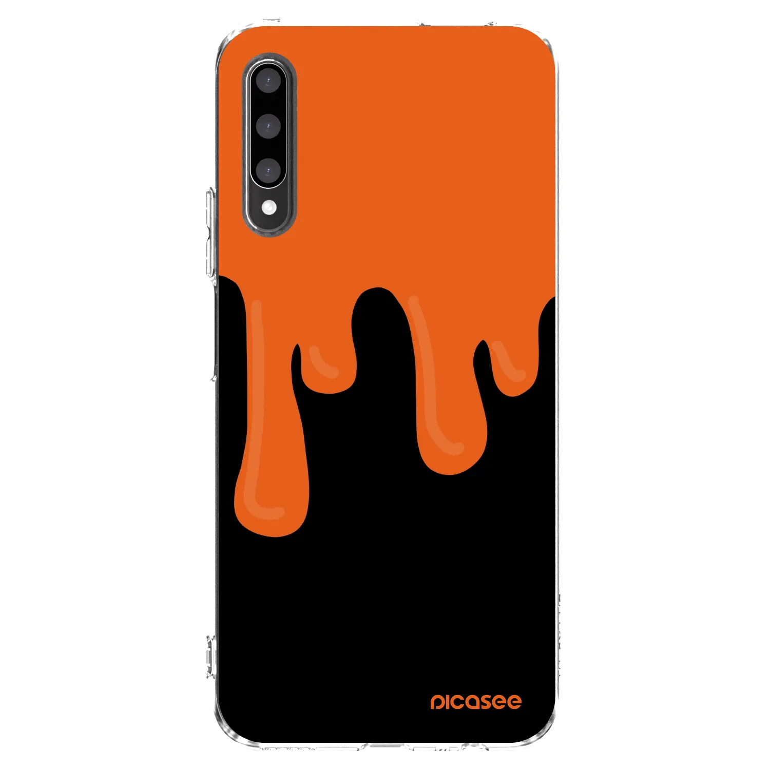Picasee silikonska prozirna maskica za Honor 9X Pro - Orange spooky