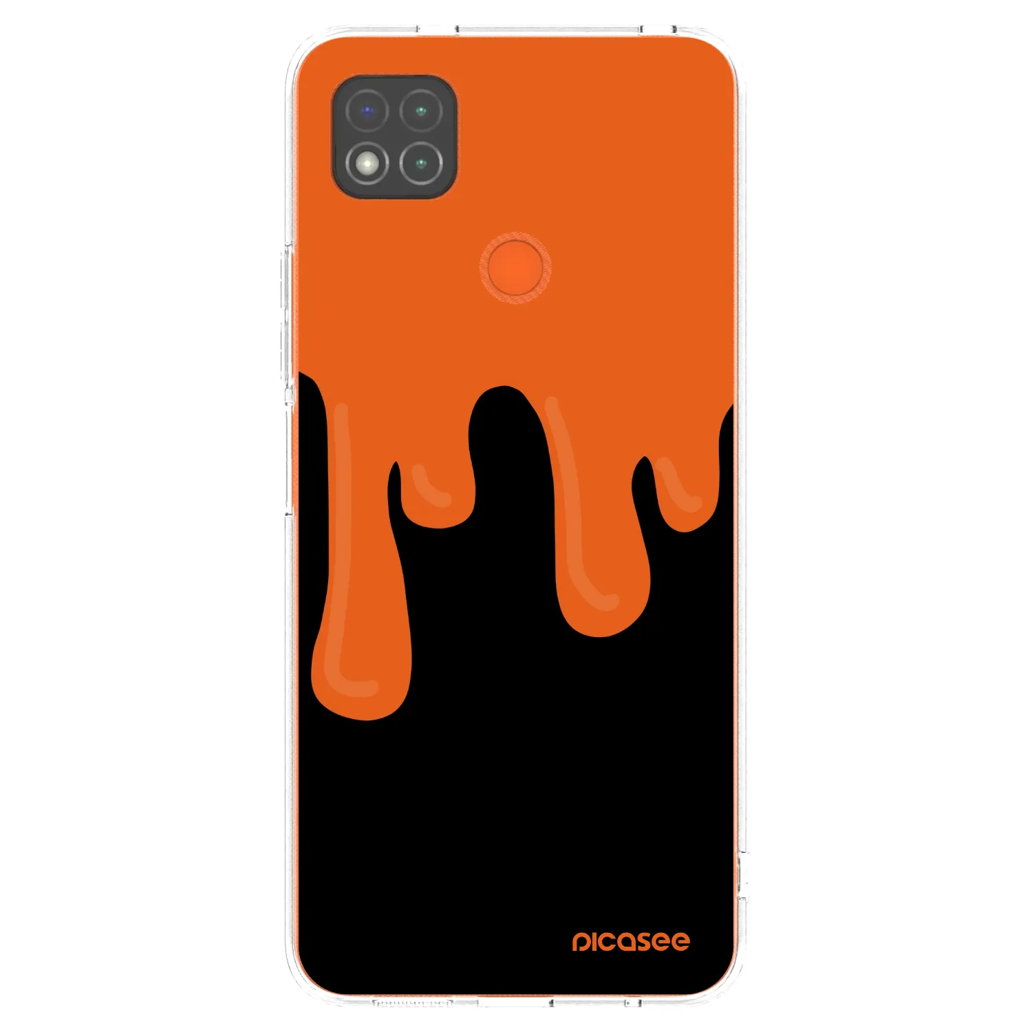 Picasee silikonska prozirna maskica za Xiaomi Redmi 9C - Orange spooky