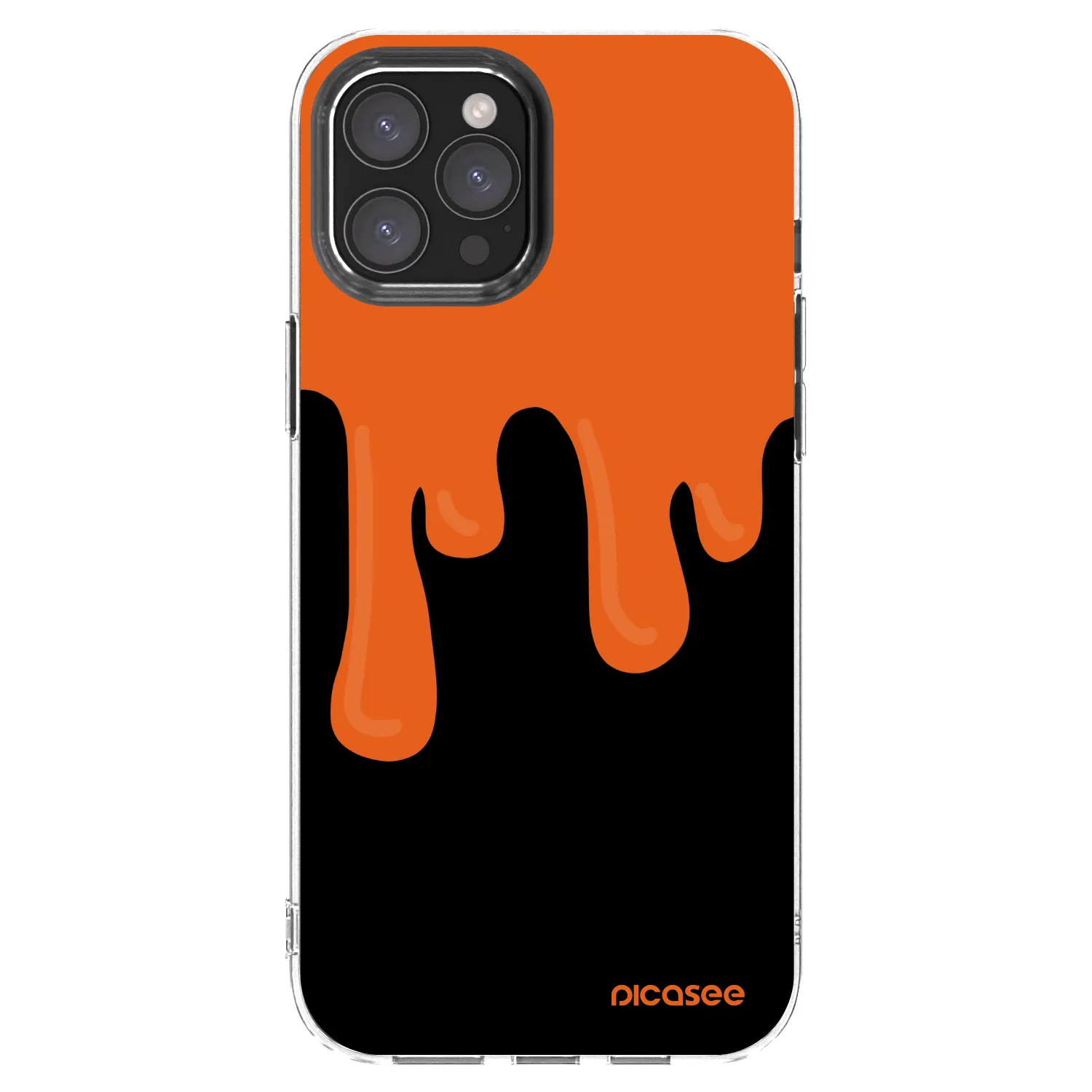 Picasee silikonska prozirna maskica za Apple iPhone 12 Pro Max - Orange spooky