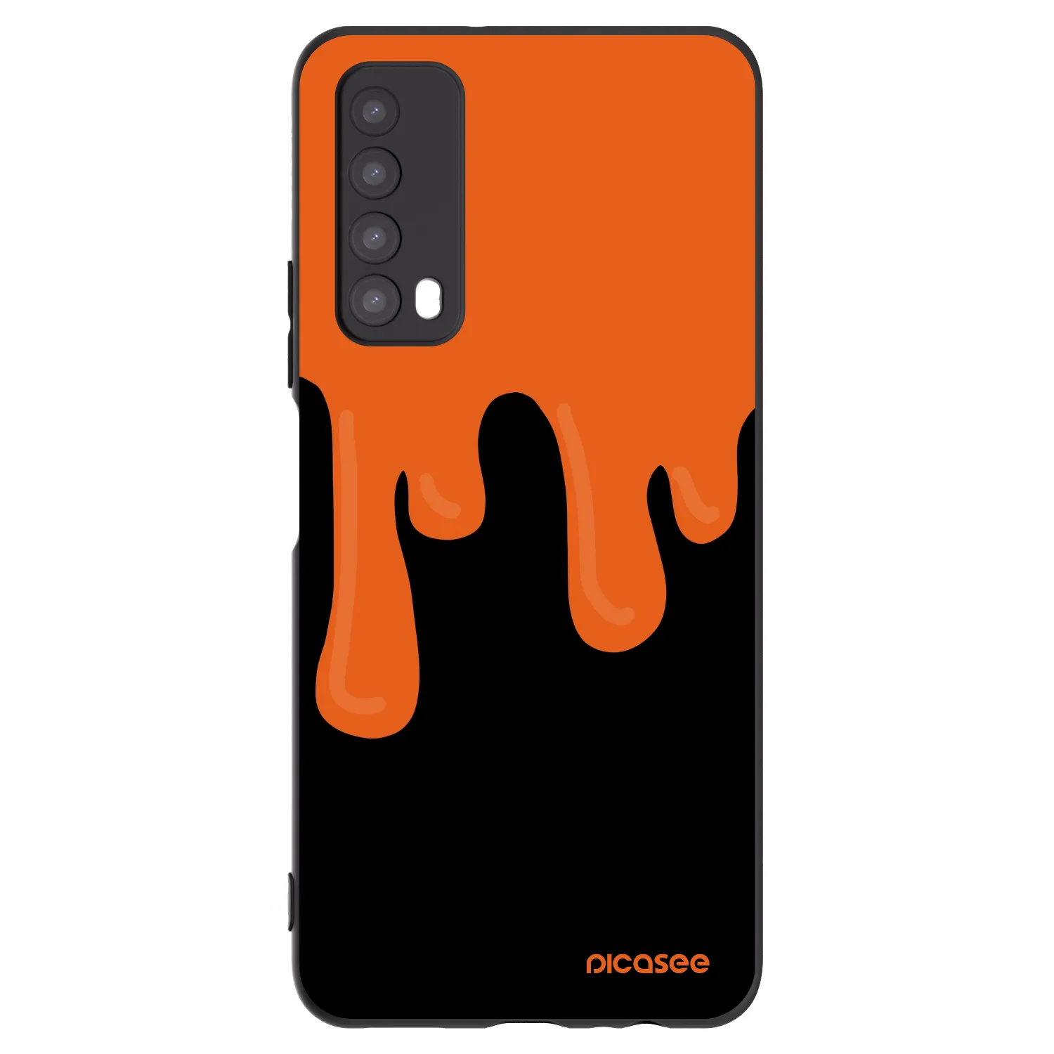 Picasee crna silikonska maskica za Huawei P Smart 2021 - Orange spooky