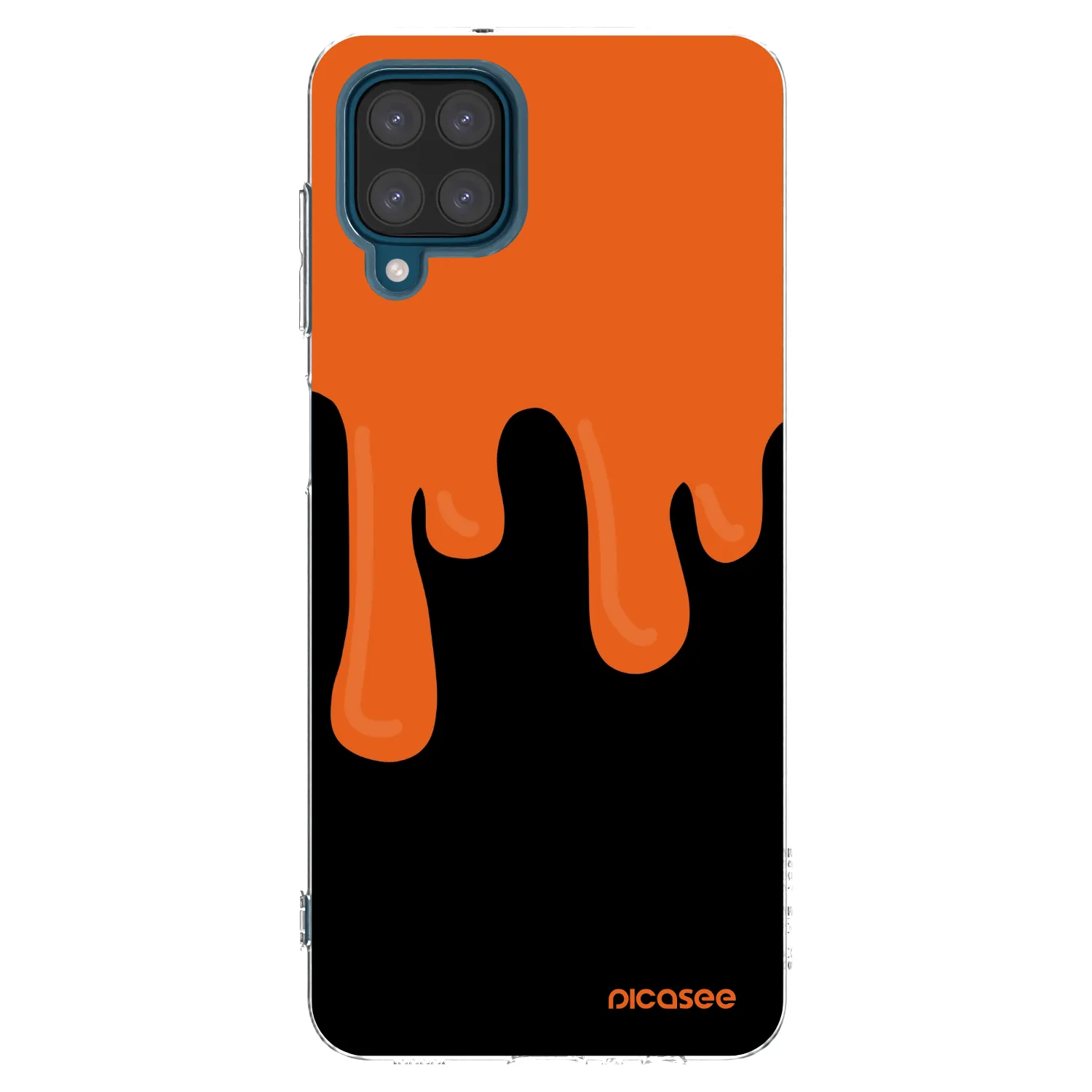 Picasee silikonska prozirna maskica za Samsung Galaxy A12 A125F - Orange spooky