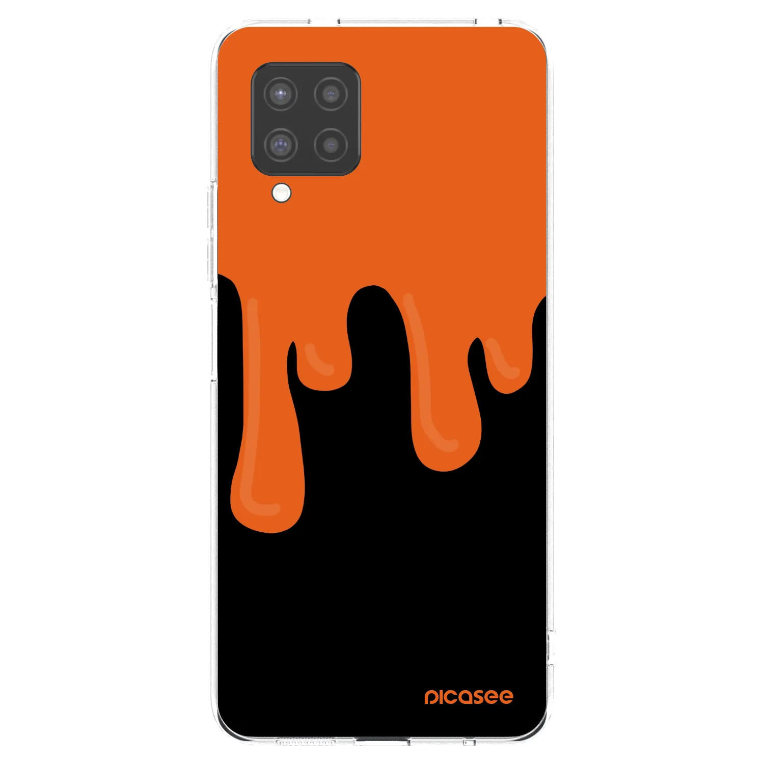 Picasee silikonska prozirna maskica za Samsung Galaxy A42 A426B - Orange spooky