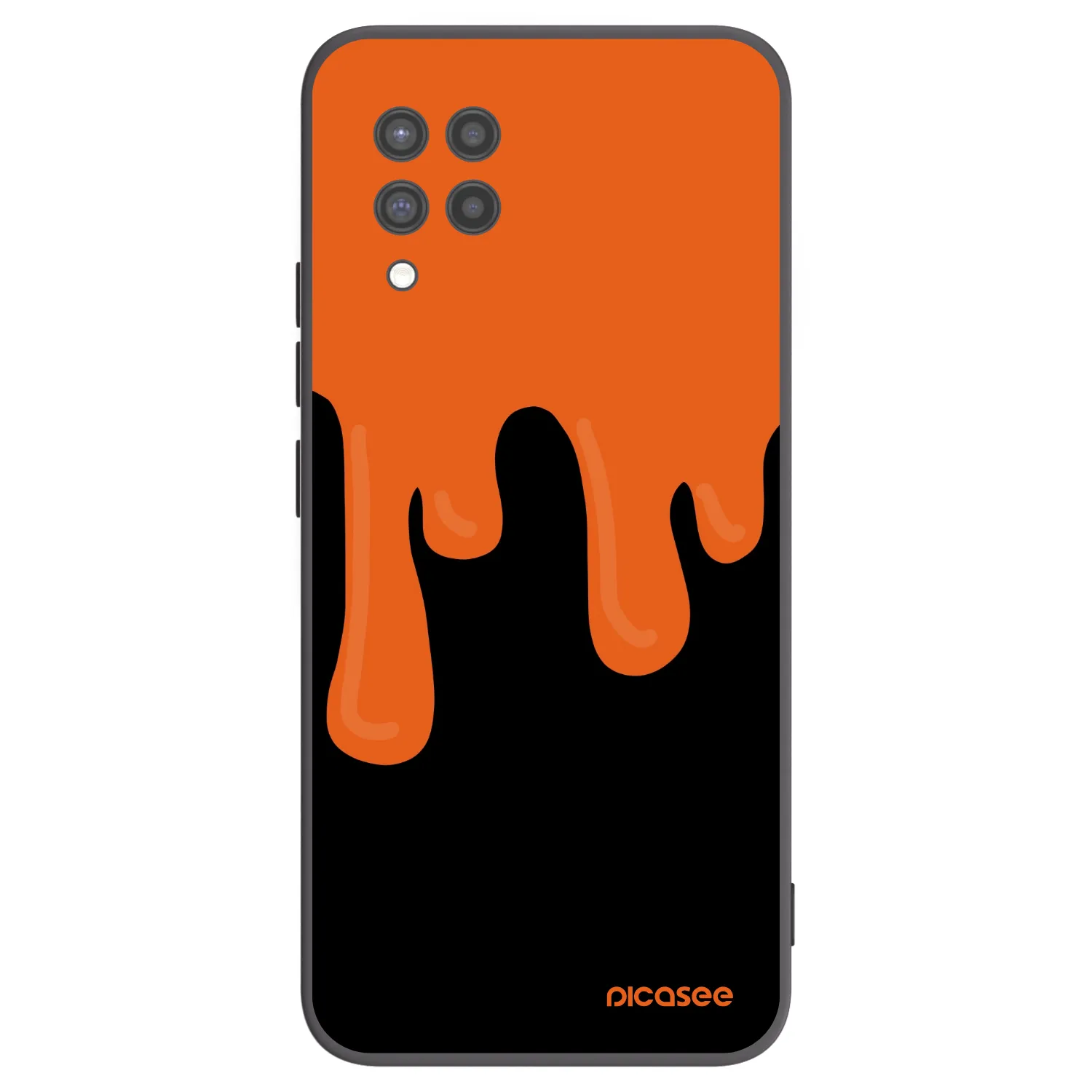 Picasee crna silikonska maskica za Samsung Galaxy A42 A426B - Orange spooky