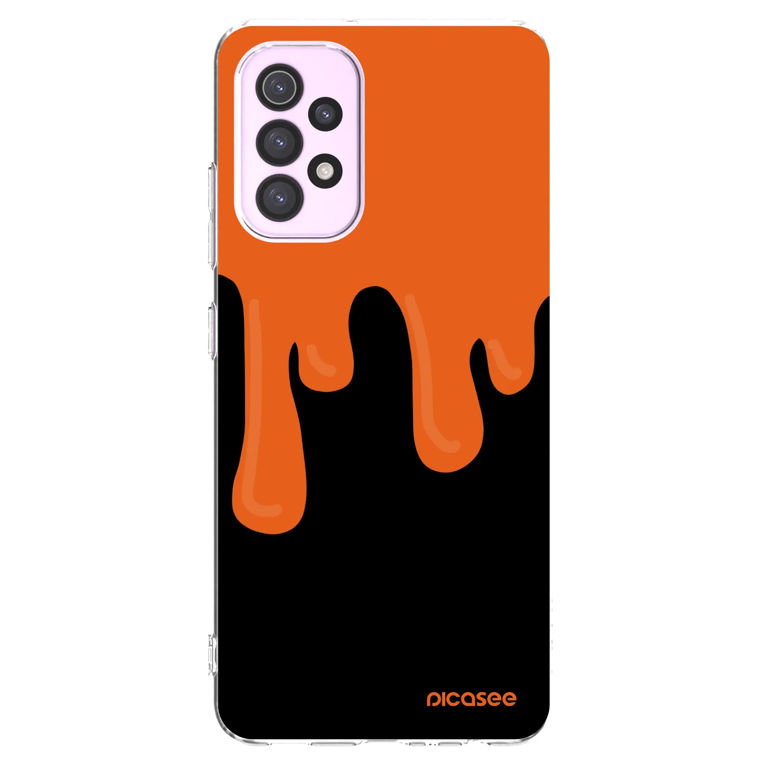 Picasee silikonska prozirna maskica za Samsung Galaxy A32 5G A326B - Orange spooky