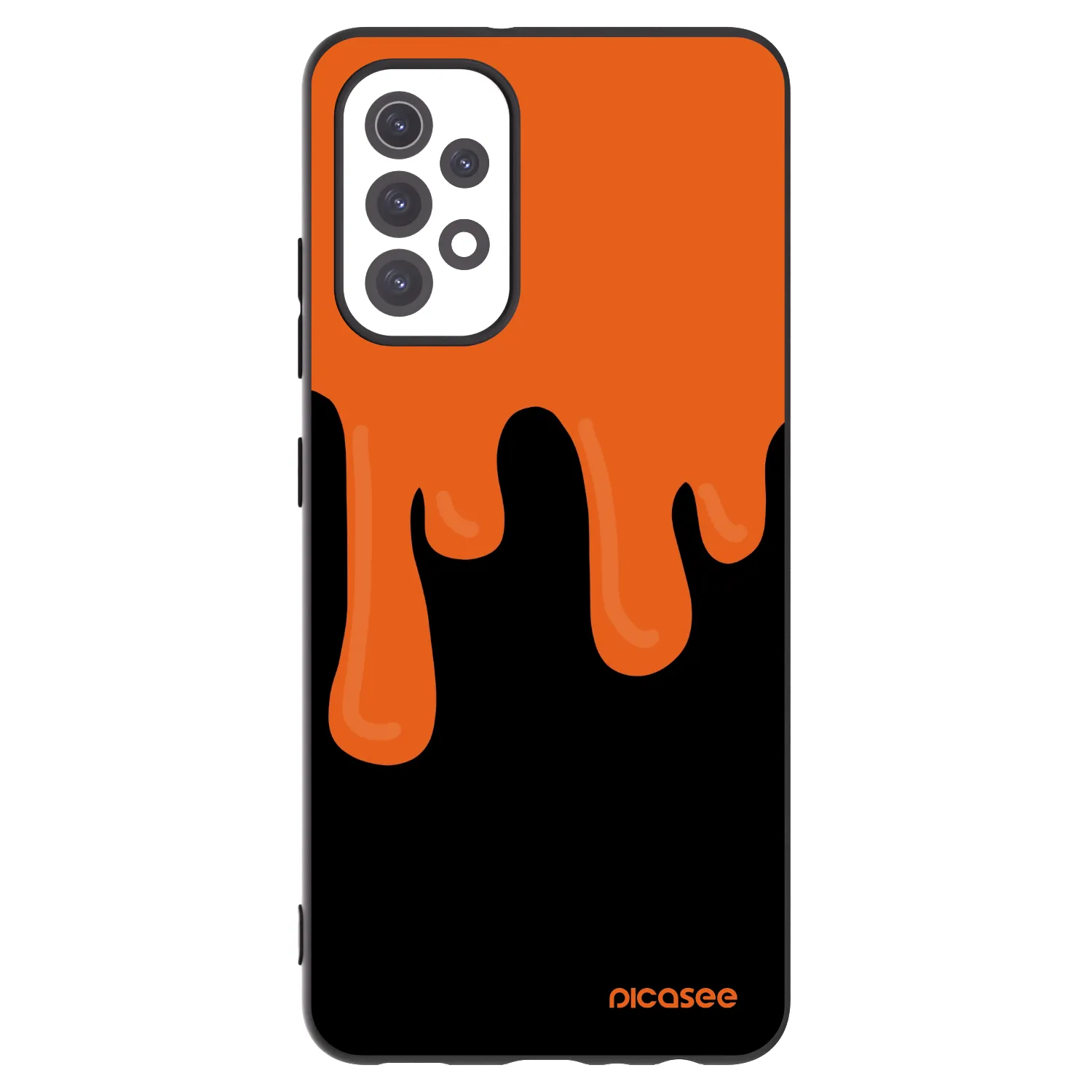 Picasee crna silikonska maskica za Samsung Galaxy A32 5G A326B - Orange spooky