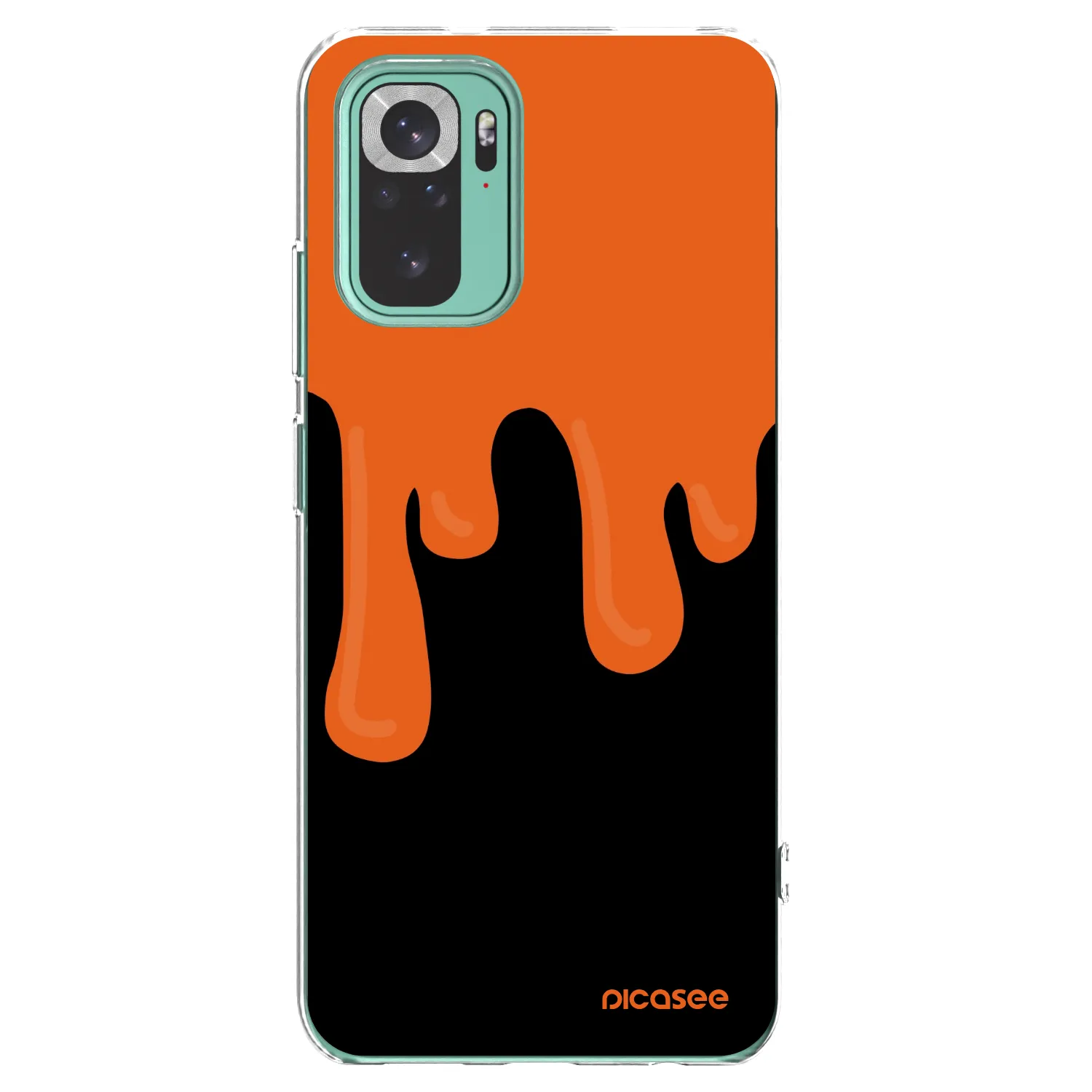 Picasee silikonska prozirna maskica za Xiaomi Redmi Note 10 Pro - Orange spooky