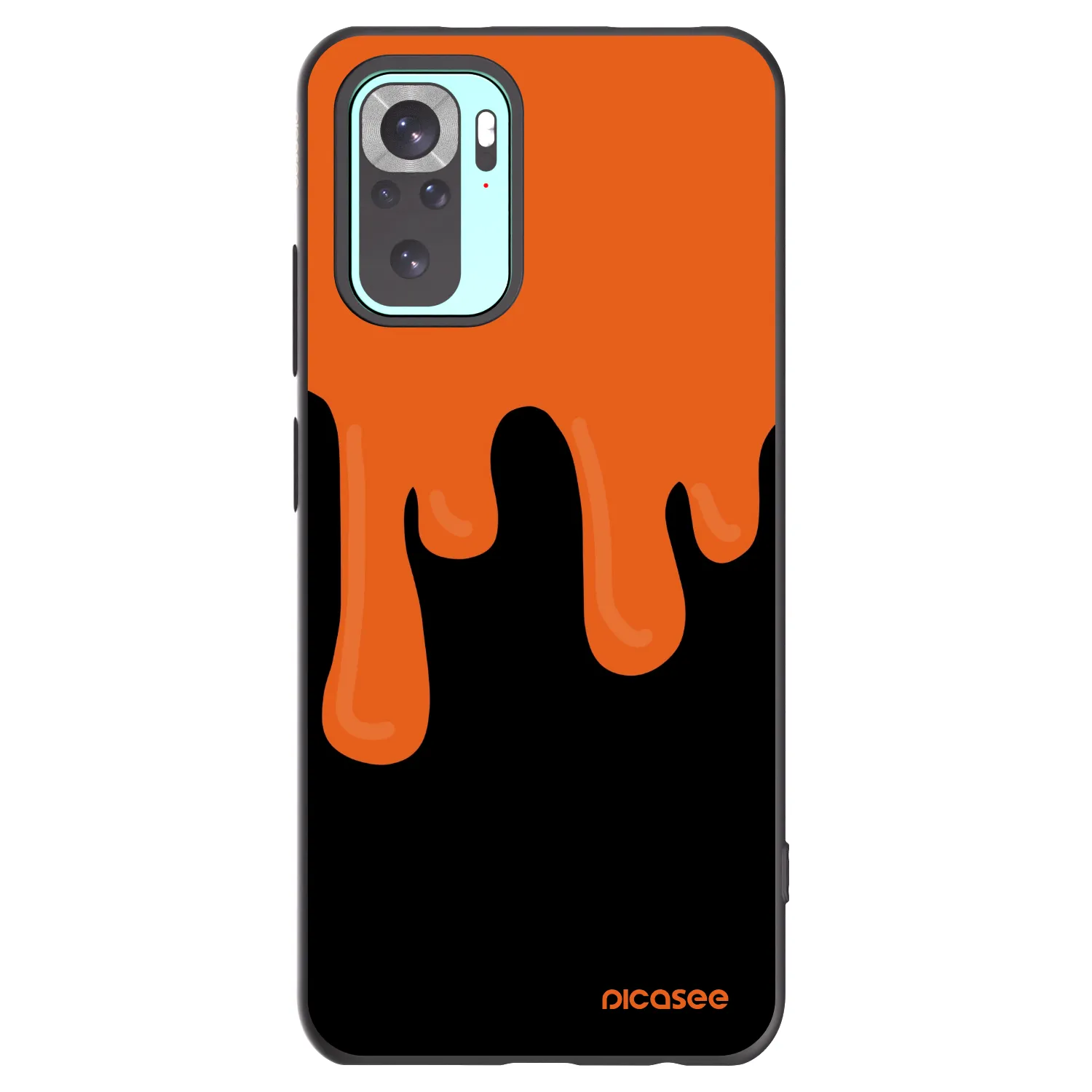 Picasee crna silikonska maskica za Xiaomi Redmi Note 10 Pro - Orange spooky