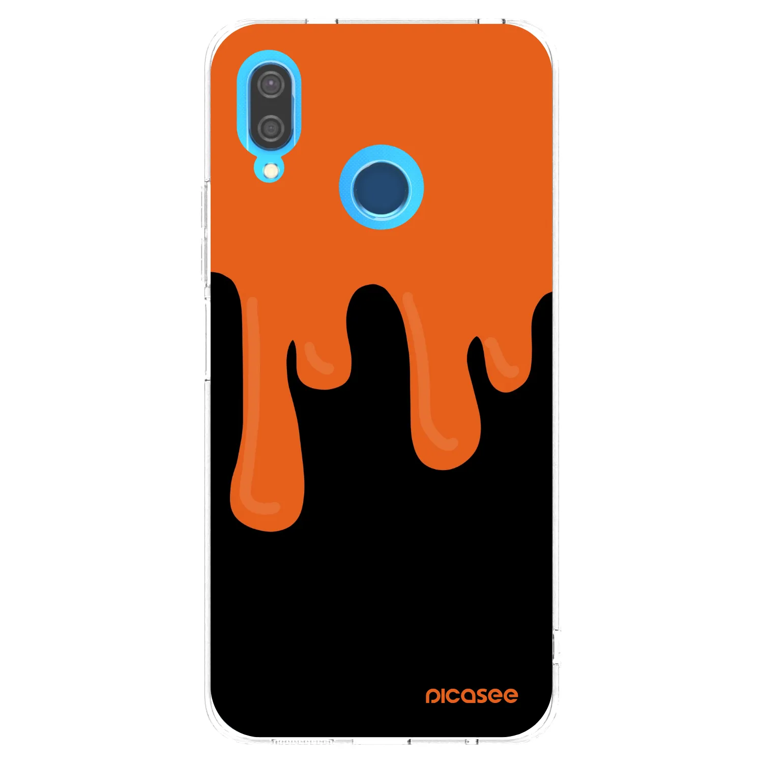 Picasee silikonska prozirna maskica za Huawei P20 Lite - Orange spooky