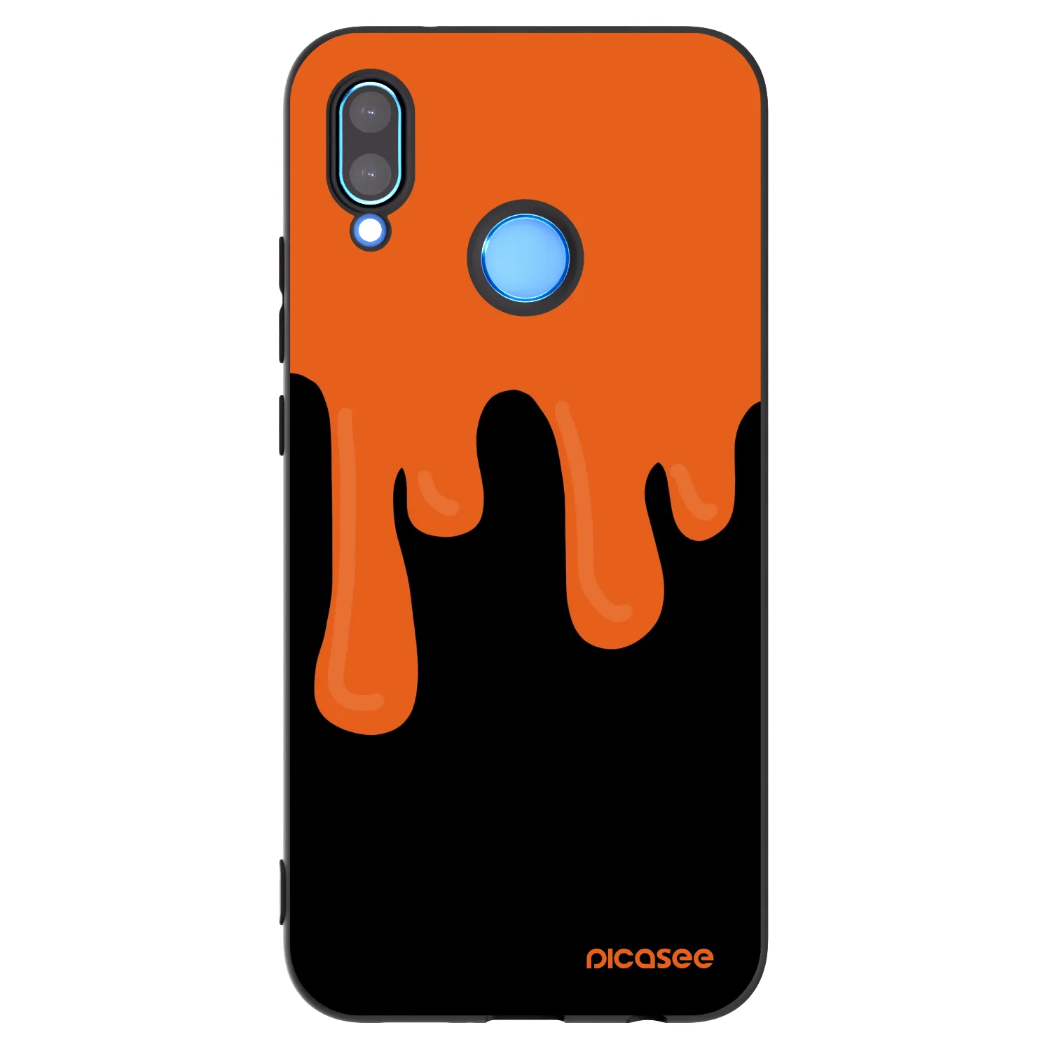 Picasee crna silikonska maskica za Huawei P20 Lite - Orange spooky