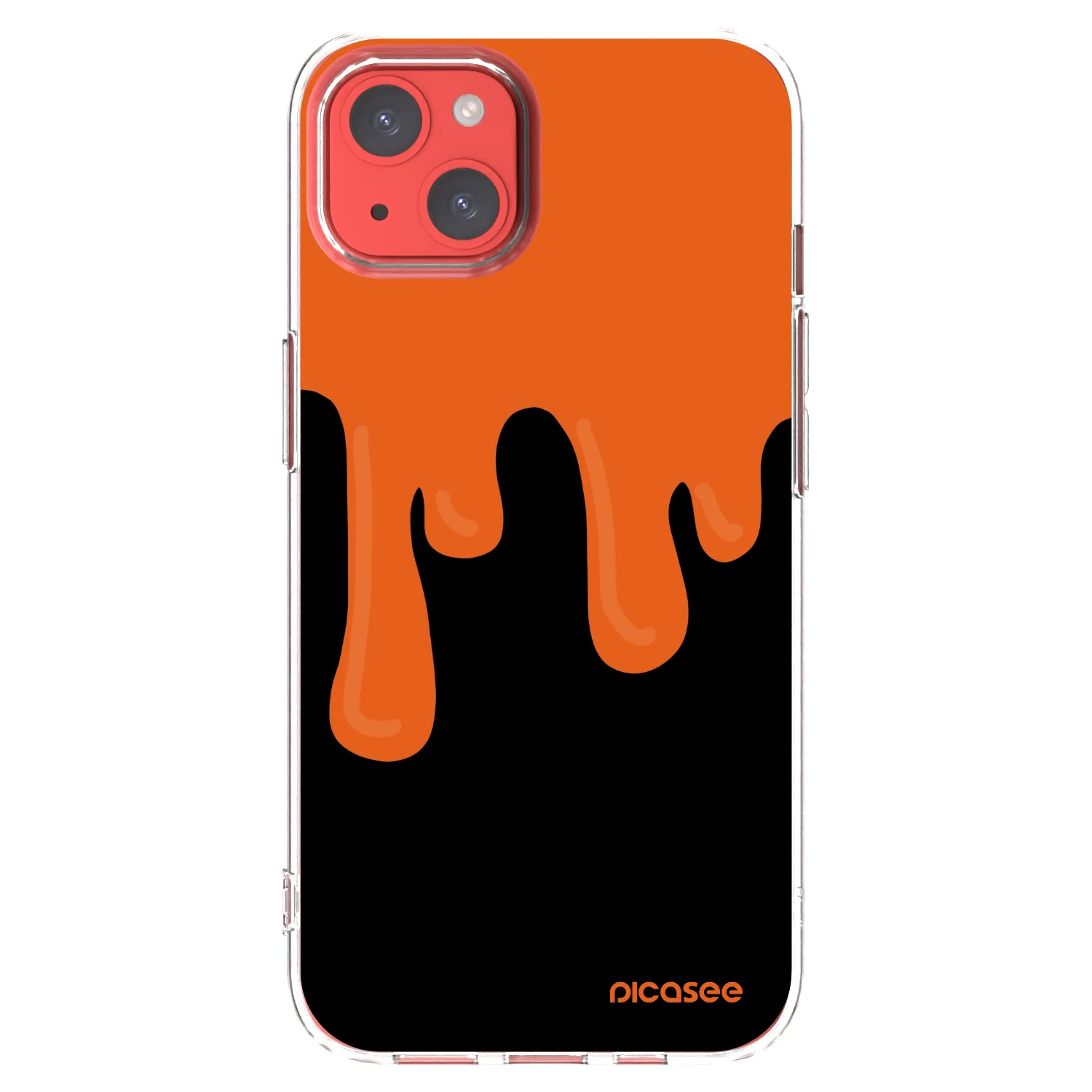 Picasee silikonska prozirna maskica za Apple iPhone 13 - Orange spooky