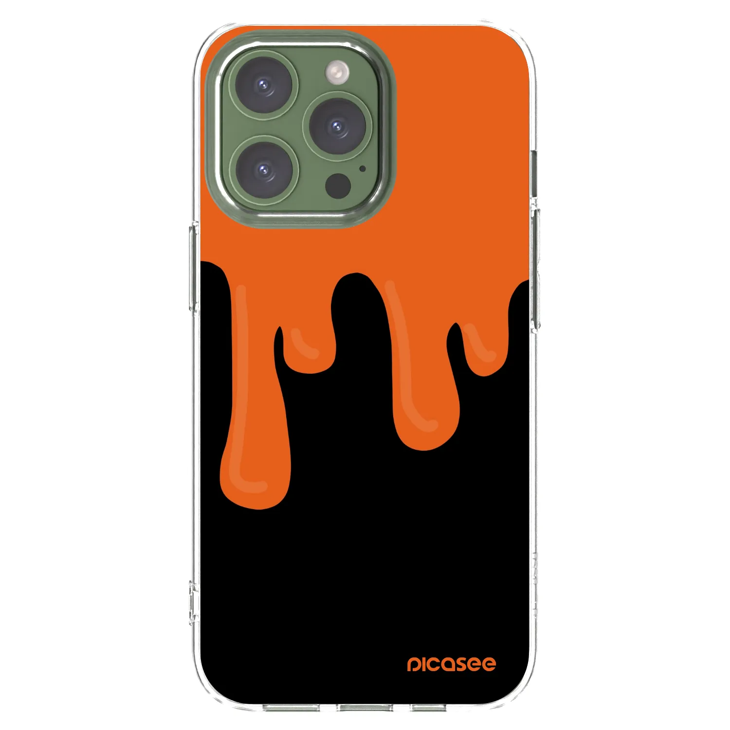 Picasee silikonska prozirna maskica za Apple iPhone 13 Pro - Orange spooky