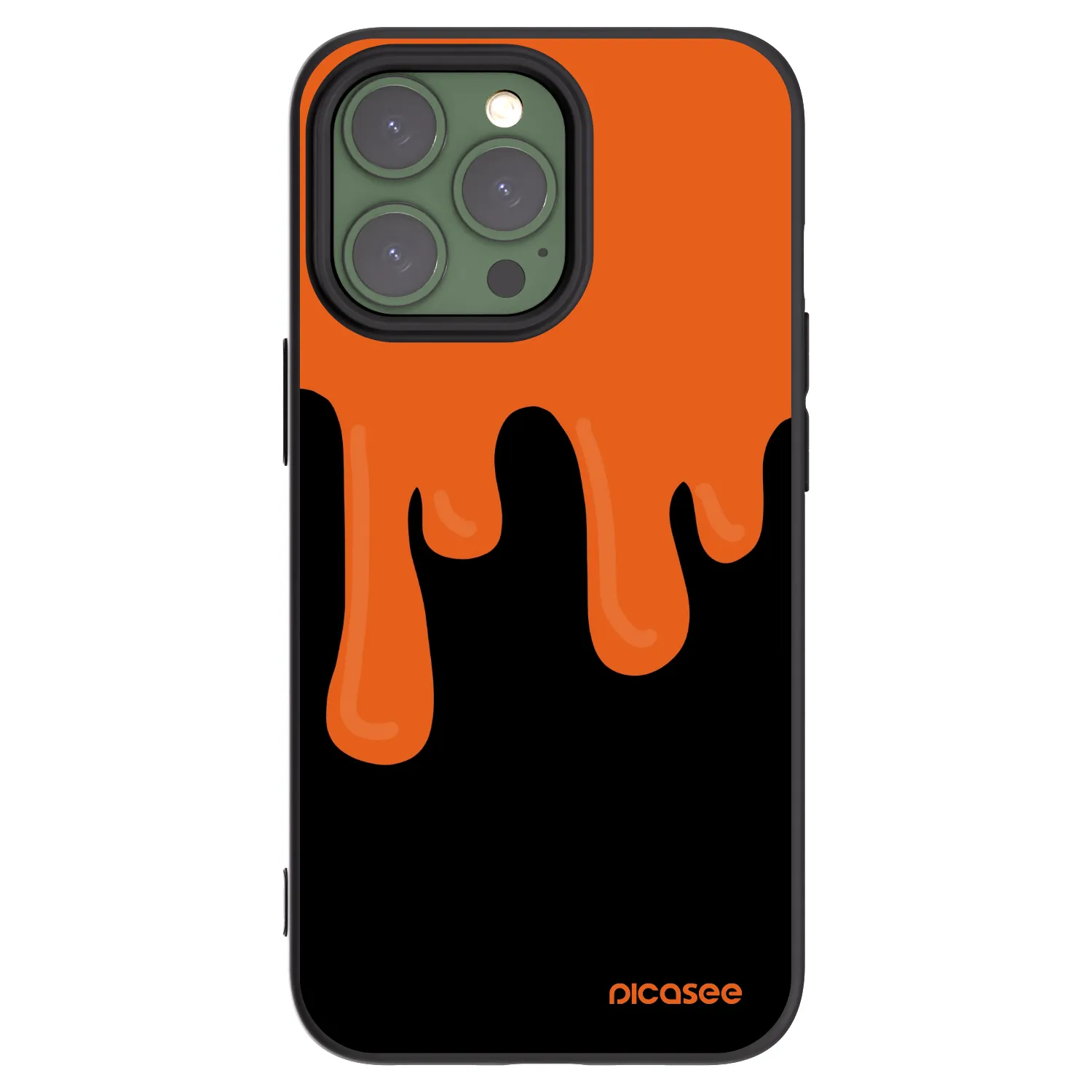 Picasee crna silikonska maskica za Apple iPhone 13 Pro - Orange spooky