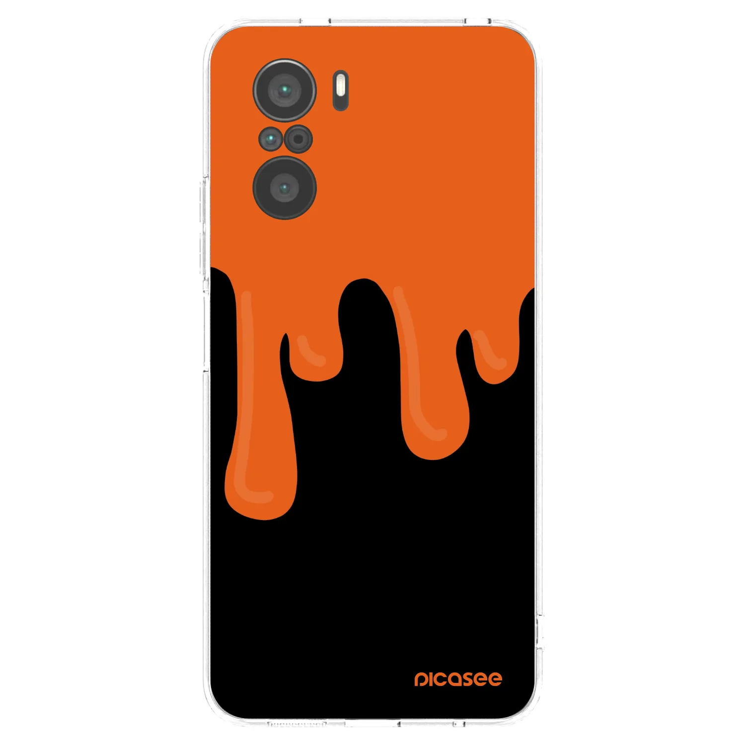 Picasee silikonska prozirna maskica za Xiaomi Poco F3 - Orange spooky