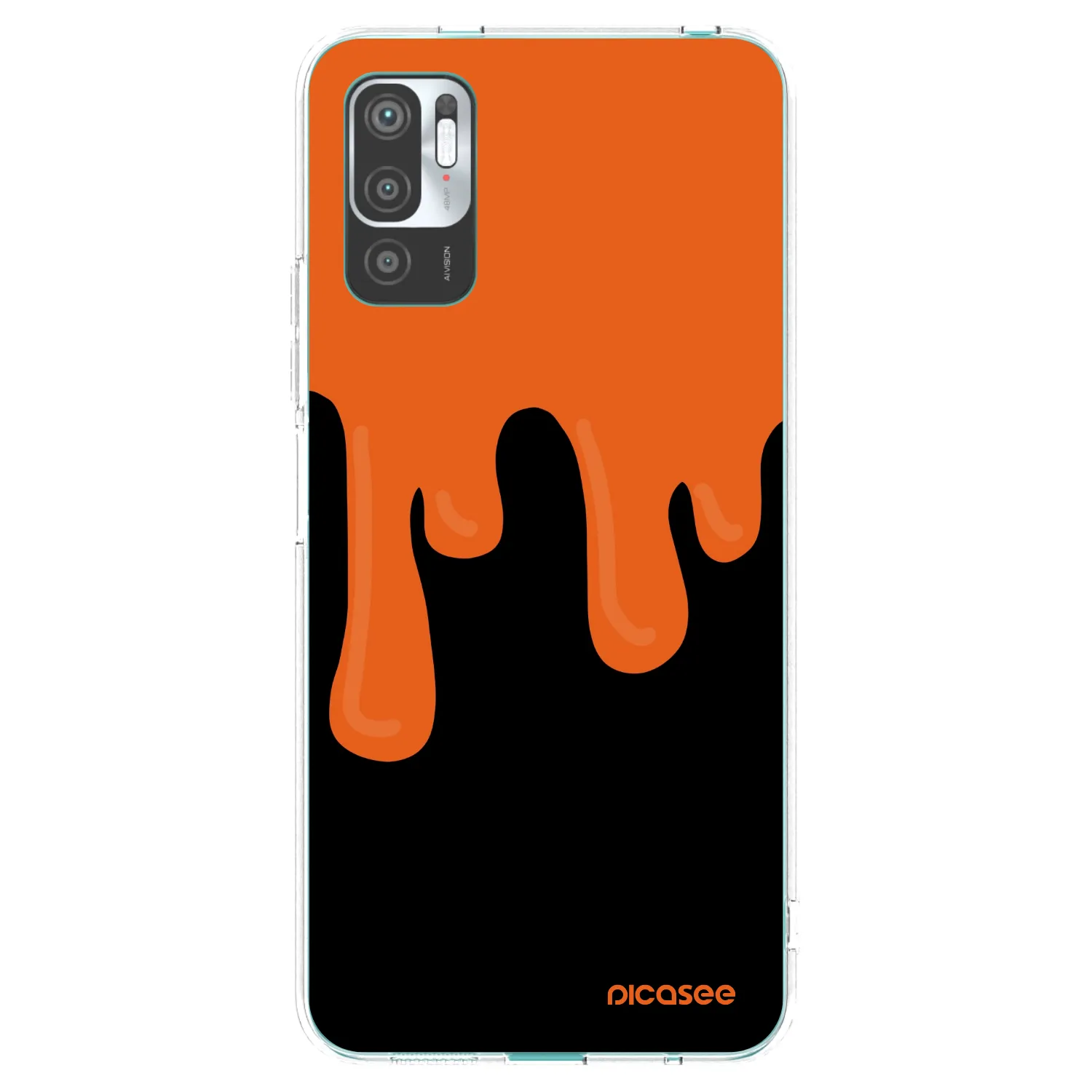 Picasee silikonska prozirna maskica za Xiaomi Redmi Note 10 5G - Orange spooky