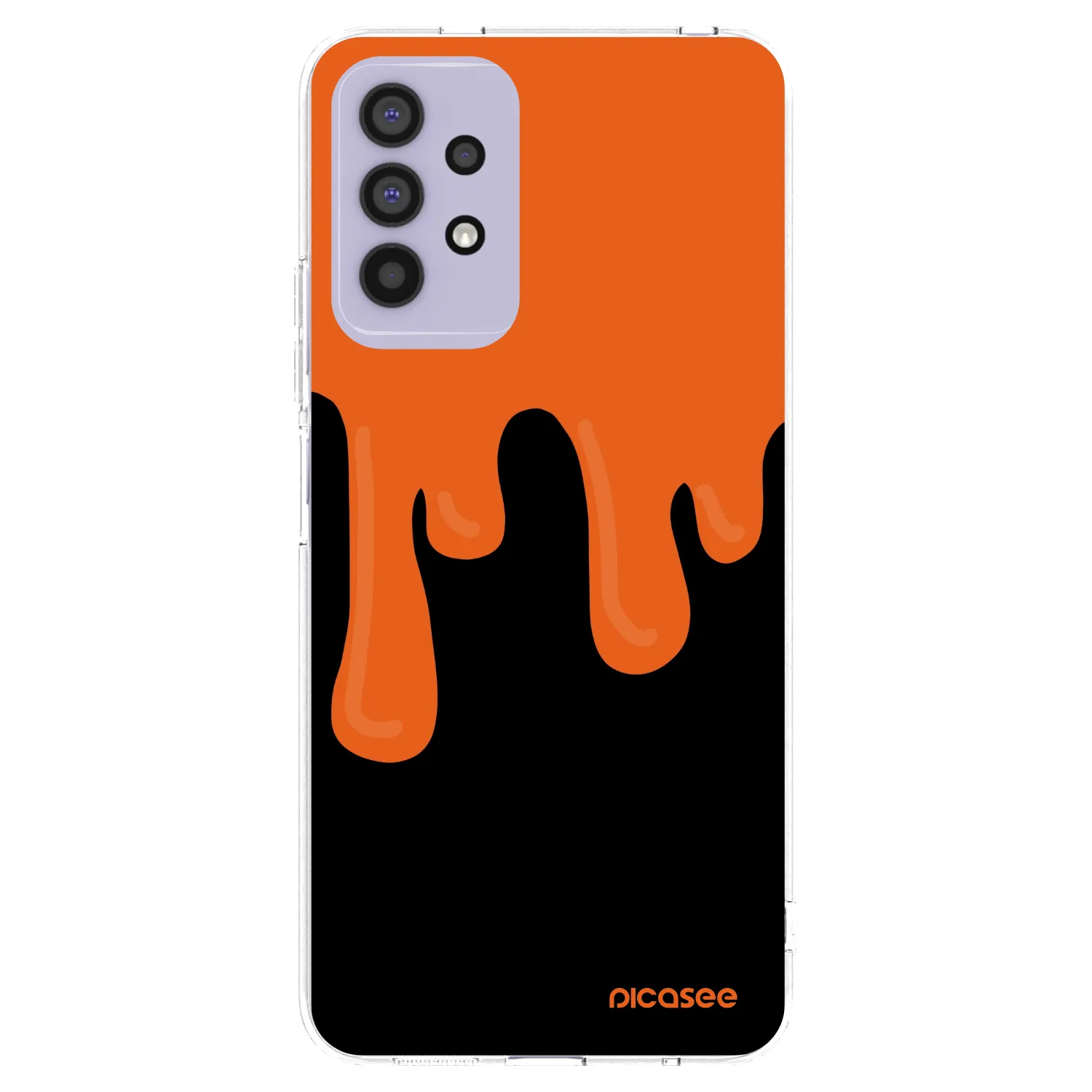 Picasee silikonska prozirna maskica za Samsung Galaxy A32 4G SM-A325F - Orange spooky