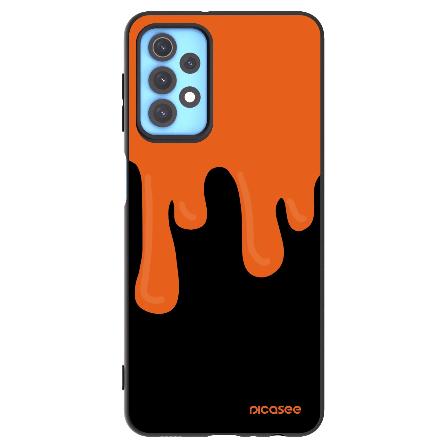 Picasee crna silikonska maskica za Samsung Galaxy A32 4G SM-A325F - Orange spooky