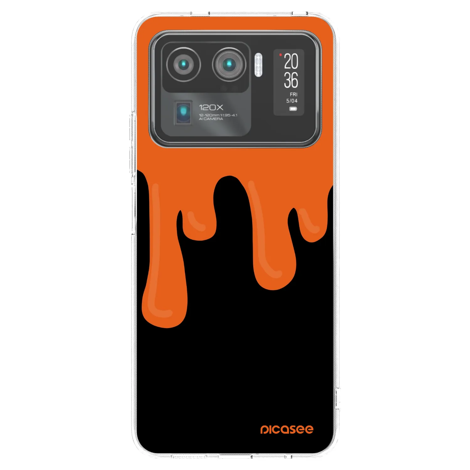 Picasee silikonska prozirna maskica za Xiaomi Mi 11 Ultra - Orange spooky