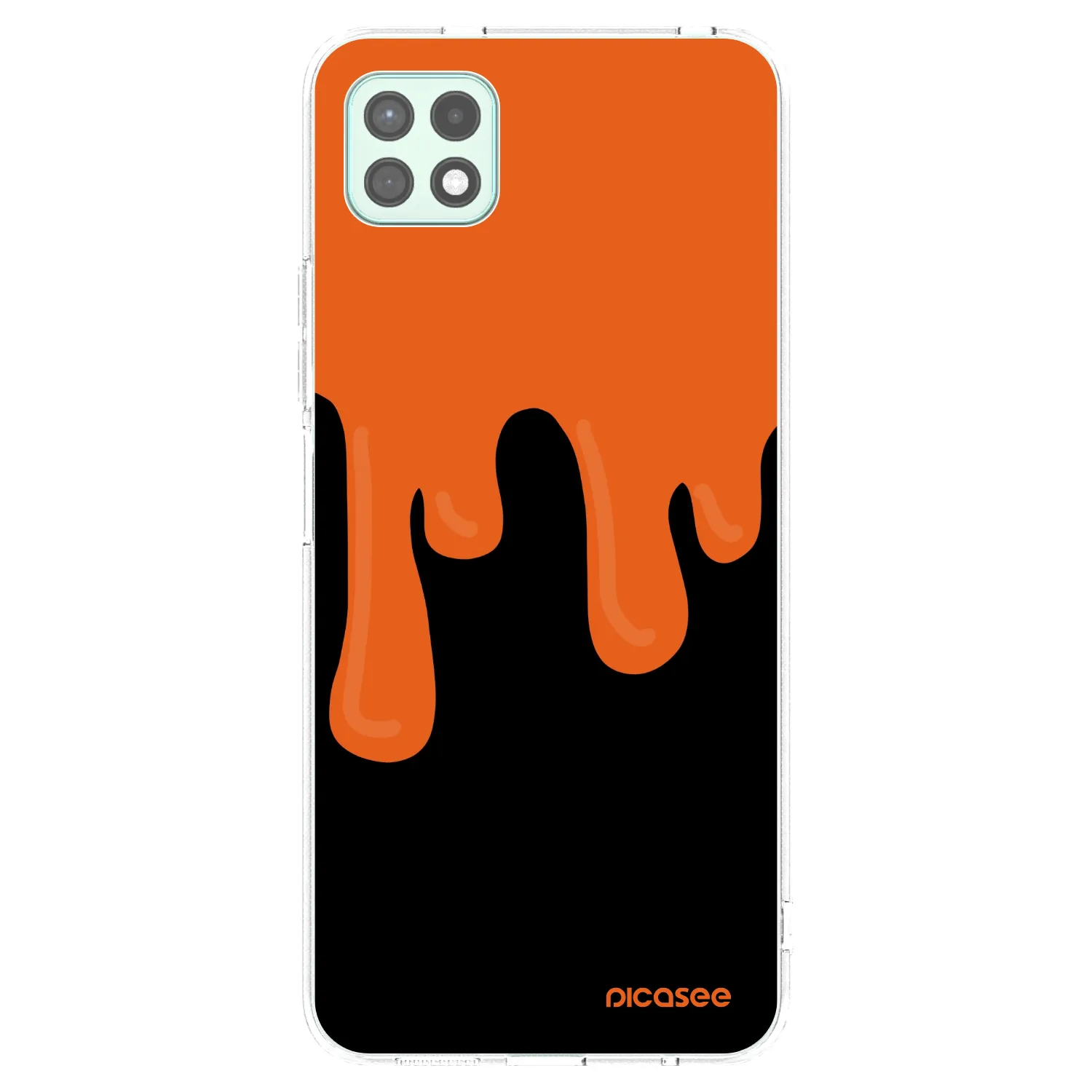 Picasee silikonska prozirna maskica za Samsung Galaxy A22 A226B 5G - Orange spooky
