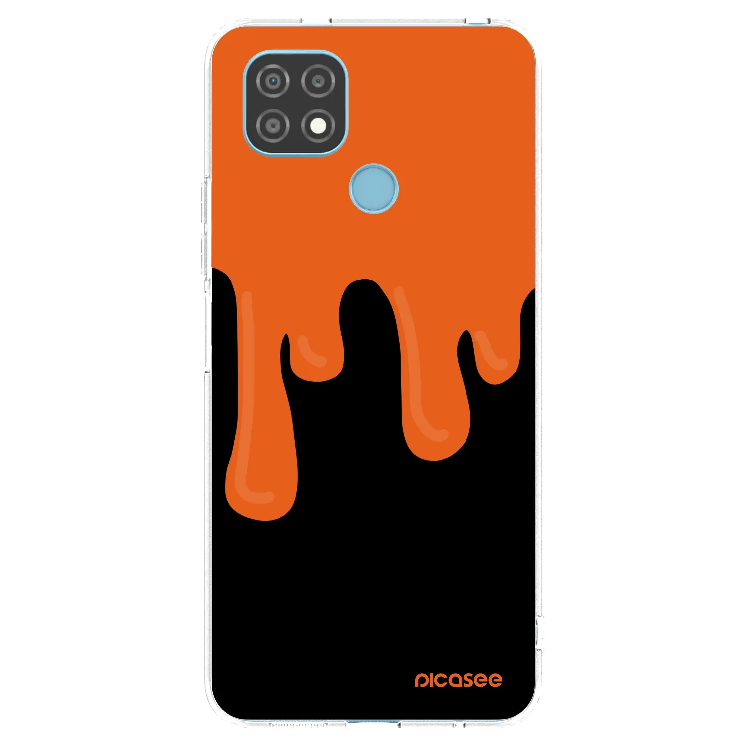 Picasee silikonska prozirna maskica za Realme C21 - Orange spooky