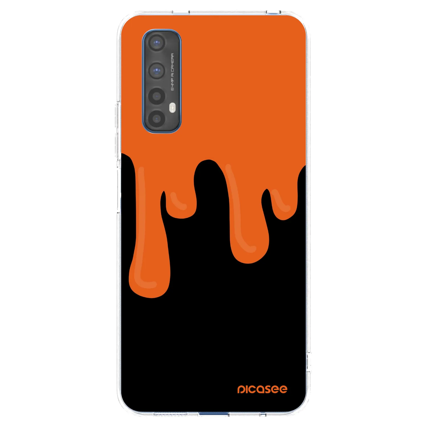 Picasee silikonska prozirna maskica za Realme 7 - Orange spooky