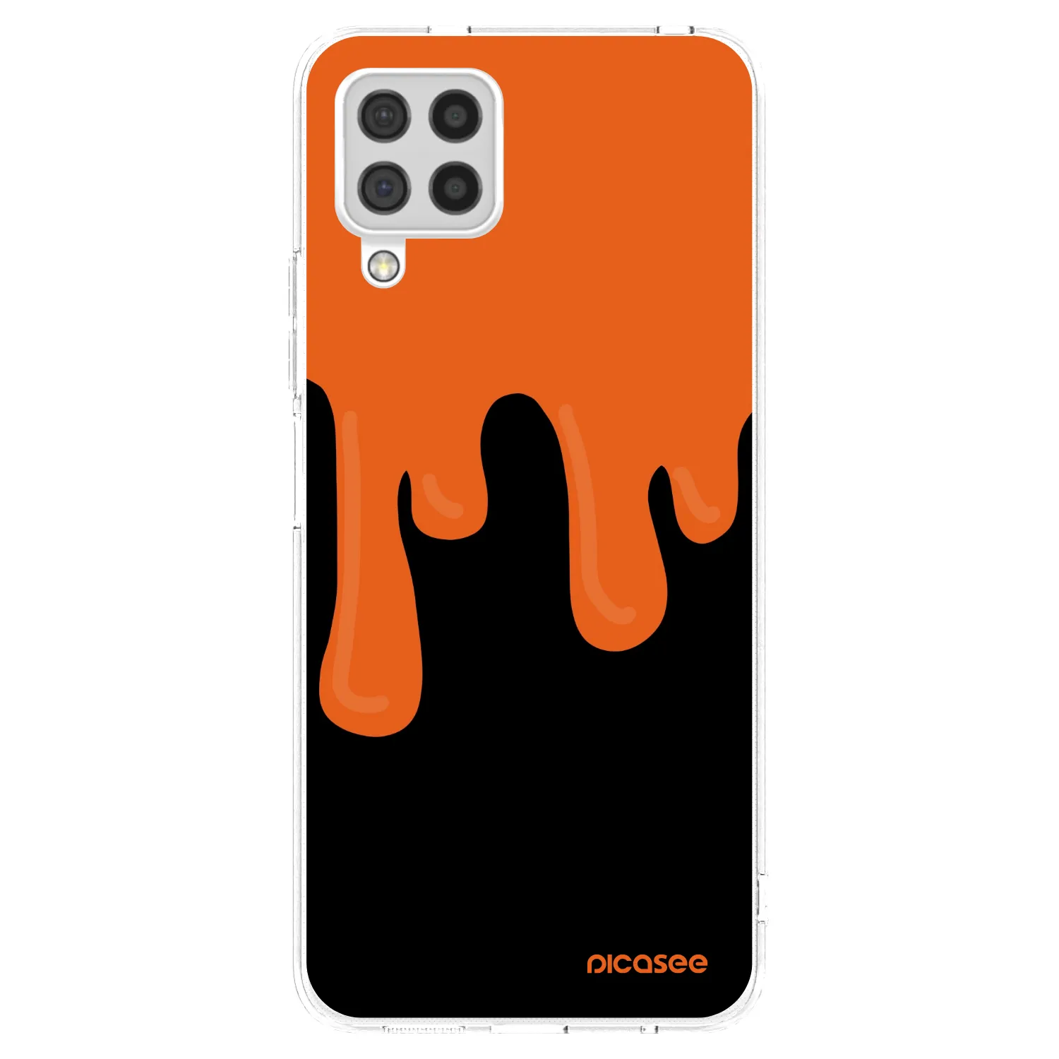 Picasee silikonska prozirna maskica za Samsung Galaxy A22 A225F 4G - Orange spooky