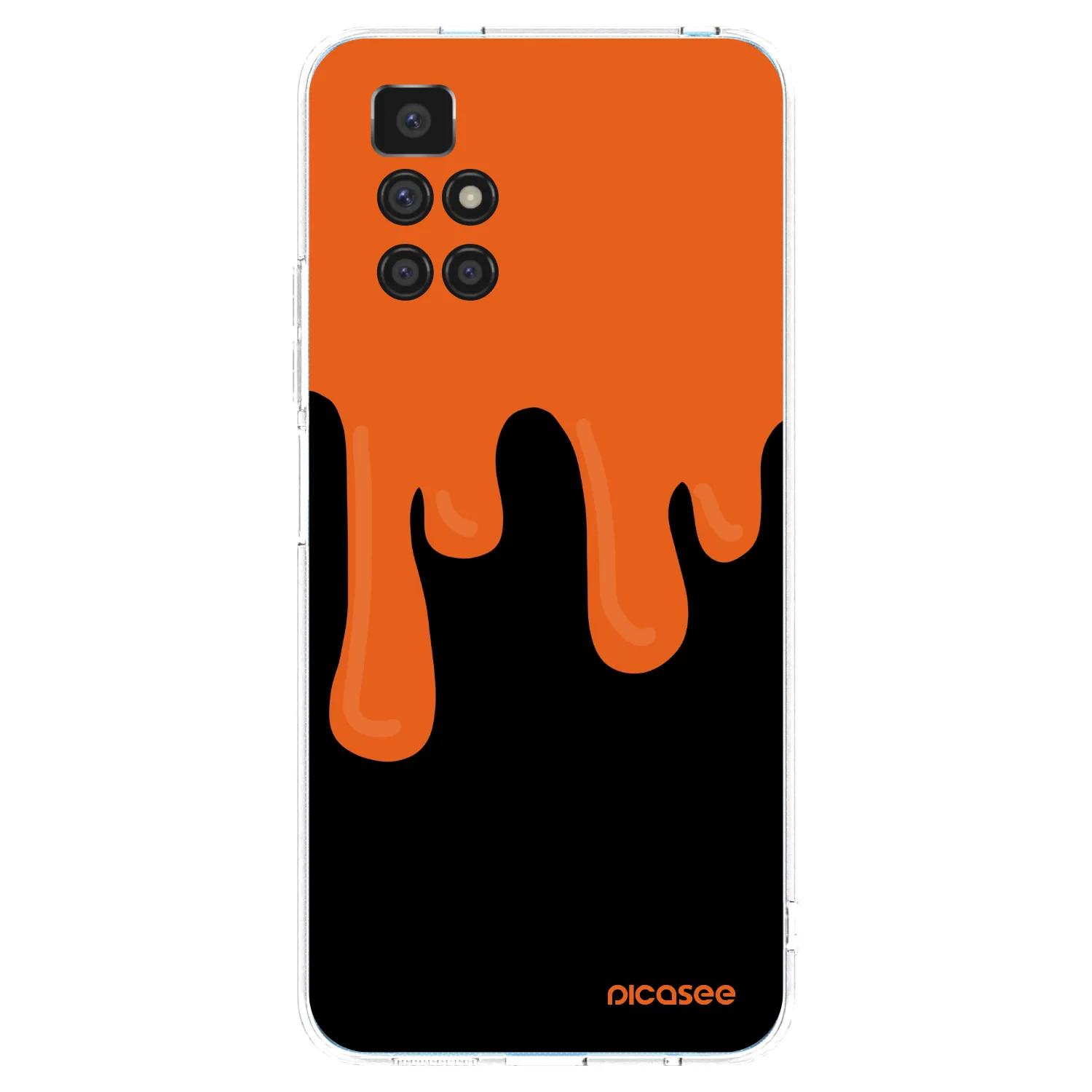 Picasee silikonska prozirna maskica za Xiaomi Redmi 10 - Orange spooky