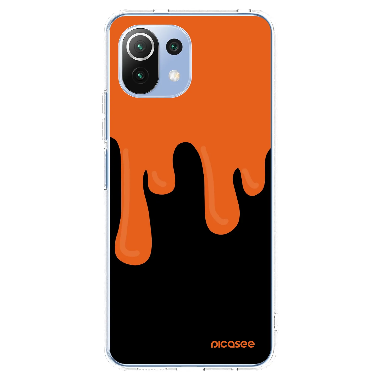 Picasee silikonska prozirna maskica za Xiaomi 11 Lite 5G NE - Orange spooky