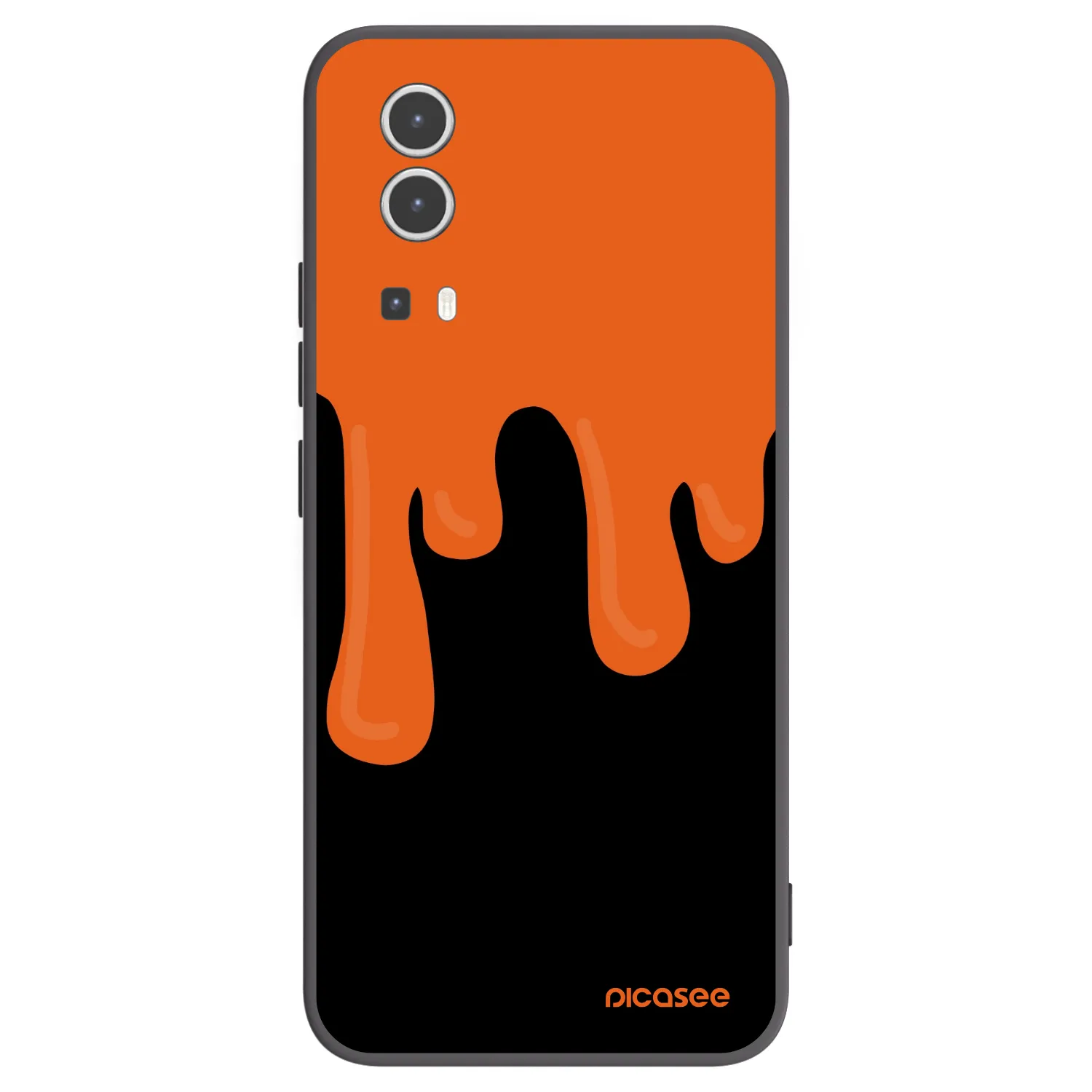 Picasee crna silikonska maskica za Vivo Y72 5G - Orange spooky