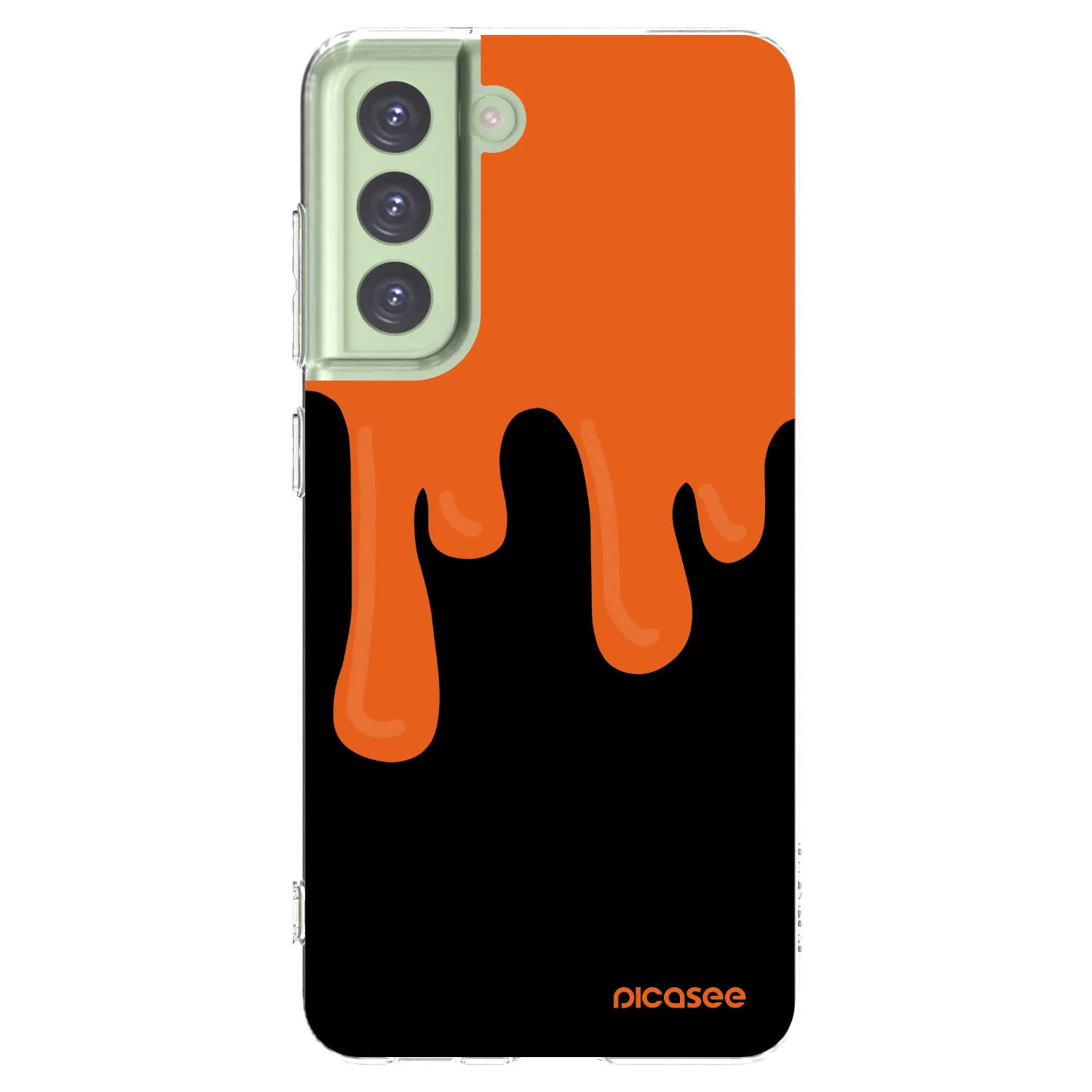 Picasee silikonska prozirna maskica za Samsung Galaxy S21 FE 5G - Orange spooky