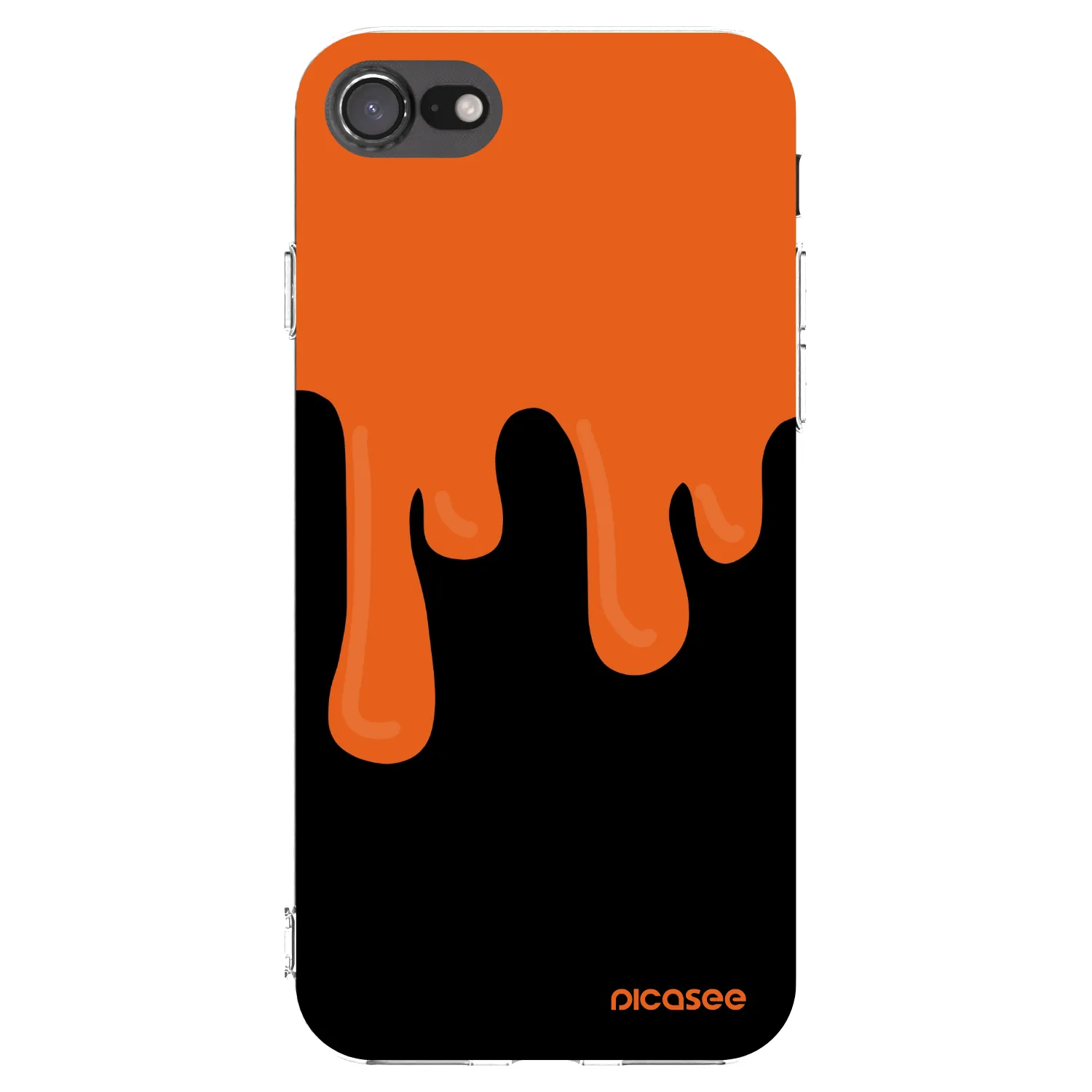 Picasee silikonska prozirna maskica za Apple iPhone SE 2022 - Orange spooky