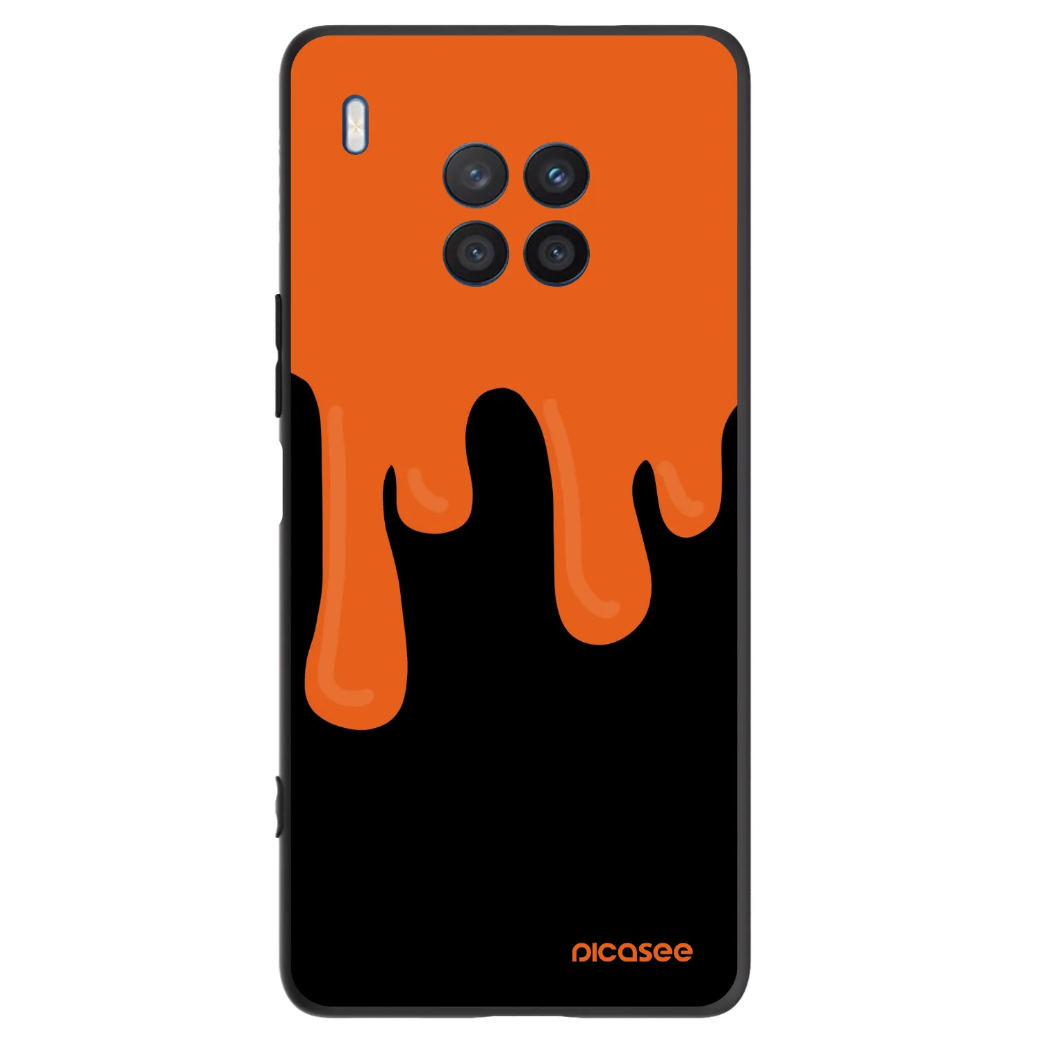 Picasee crna silikonska maskica za Honor 50 Lite - Orange spooky