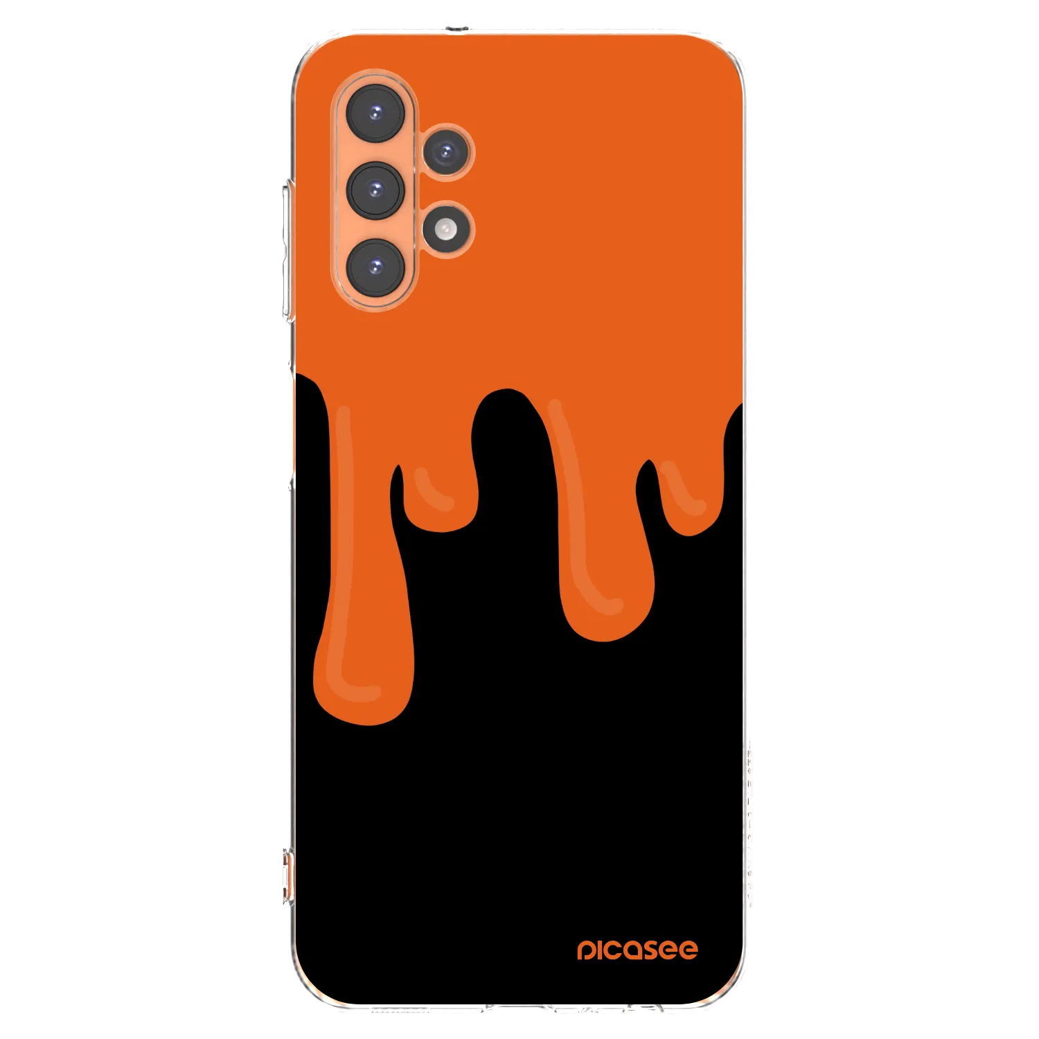 Picasee silikonska prozirna maskica za Samsung Galaxy A13 4G A135 - Orange spooky