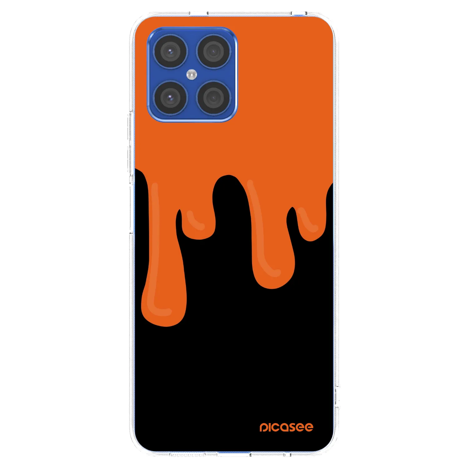 Picasee silikonska prozirna maskica za Honor X8 4G - Orange spooky