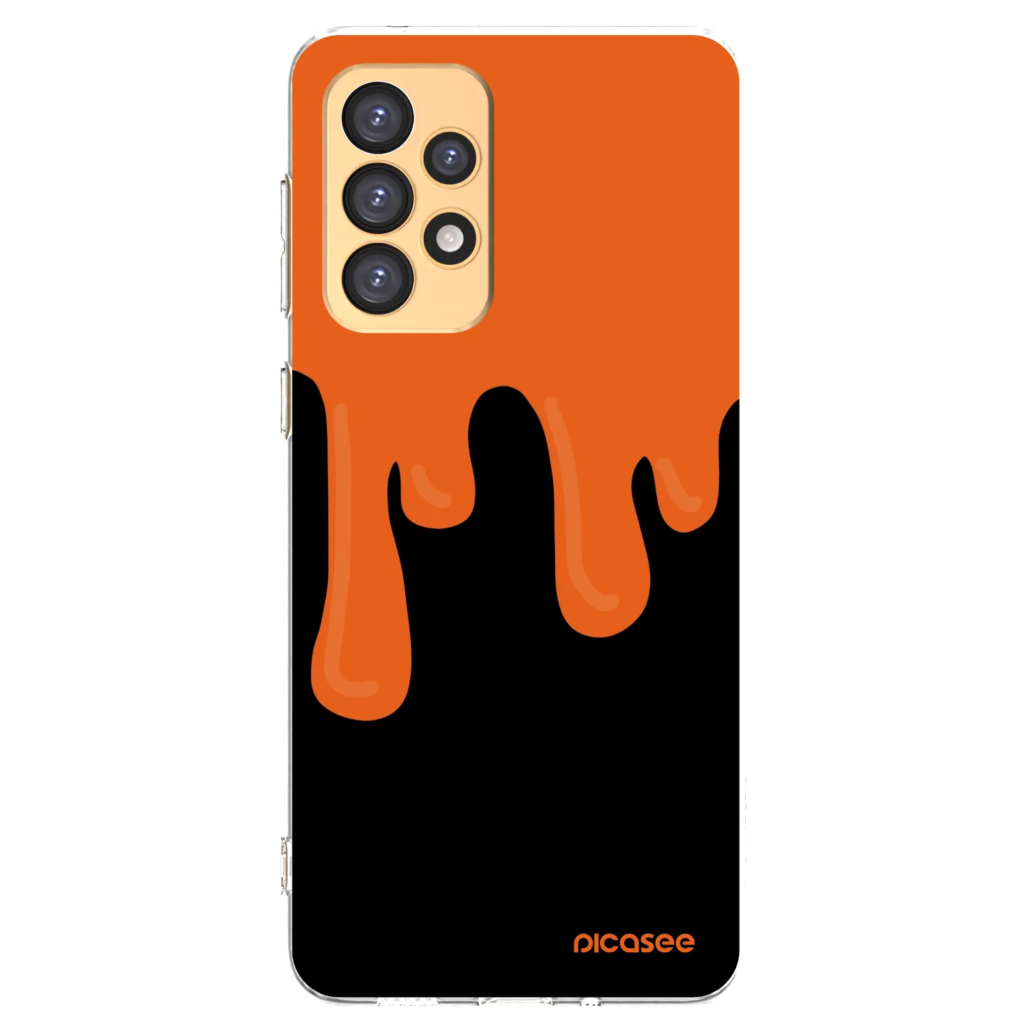 Picasee silikonska prozirna maskica za Samsung Galaxy A33 5G A336 - Orange spooky