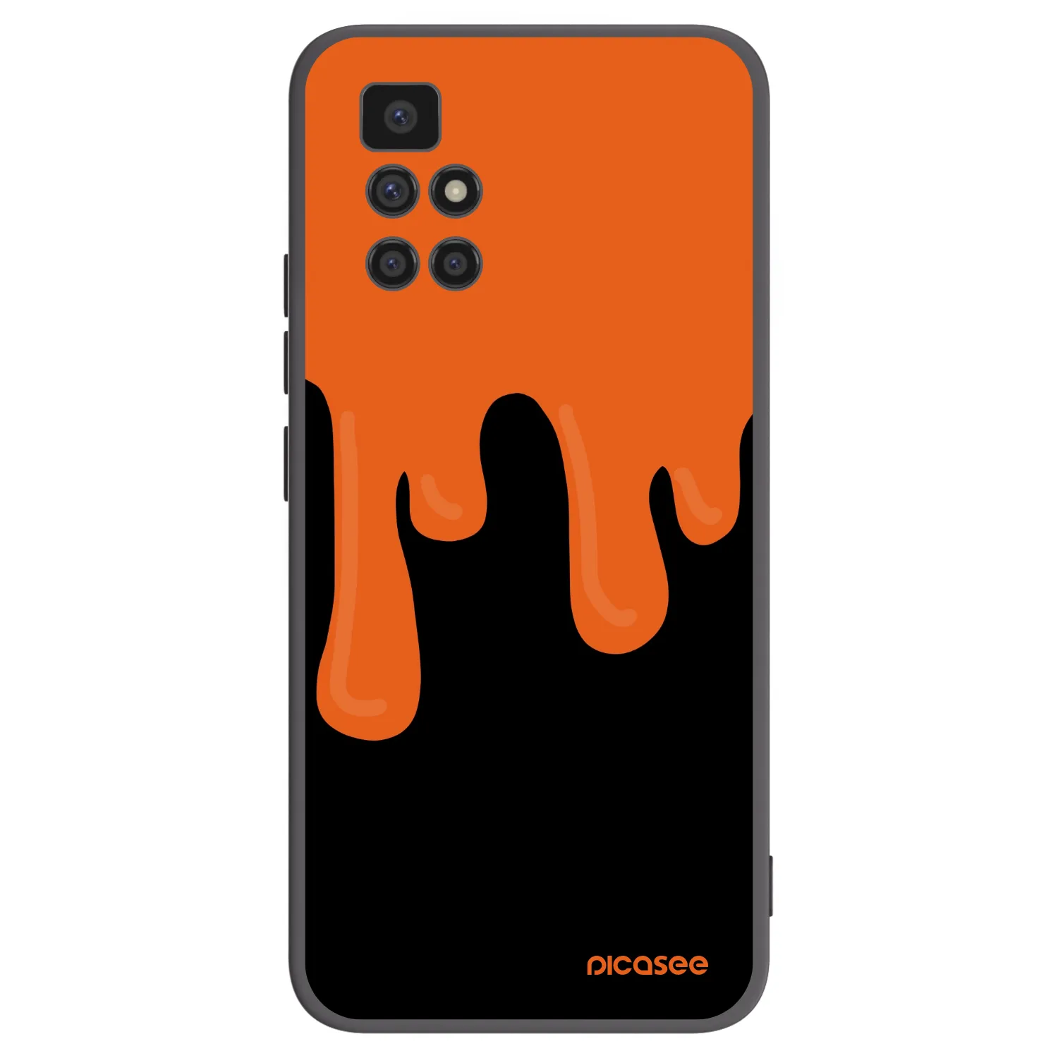 Picasee crna silikonska maskica za Xiaomi Redmi 10 (2022) - Orange spooky
