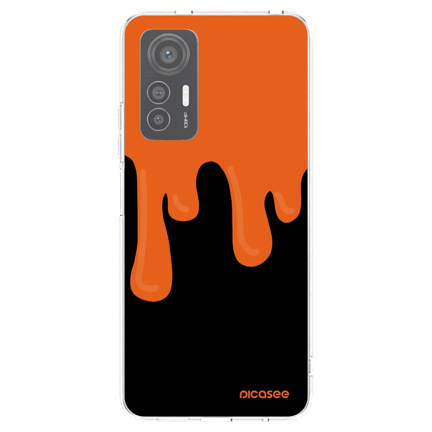 Picasee silikonska prozirna maskica za Xiaomi 12 Lite - Orange spooky